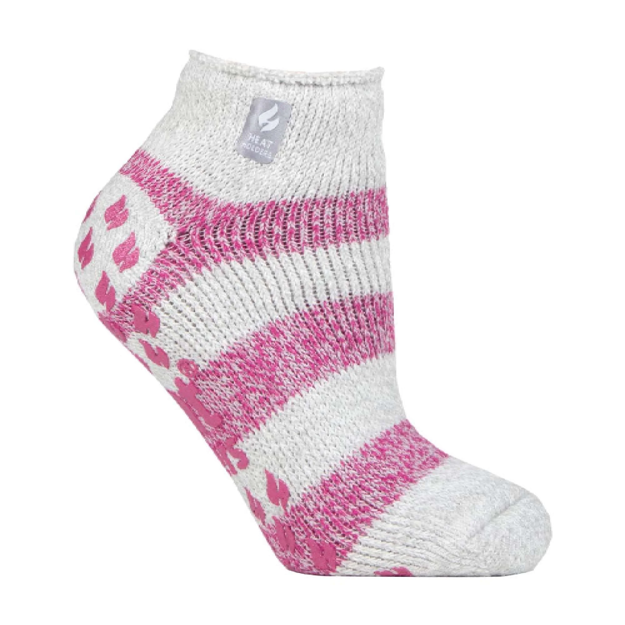 Ladies Thick Warm 2.3 Tog Thermal Low Cut Ankle Slipper Socks - Image 29