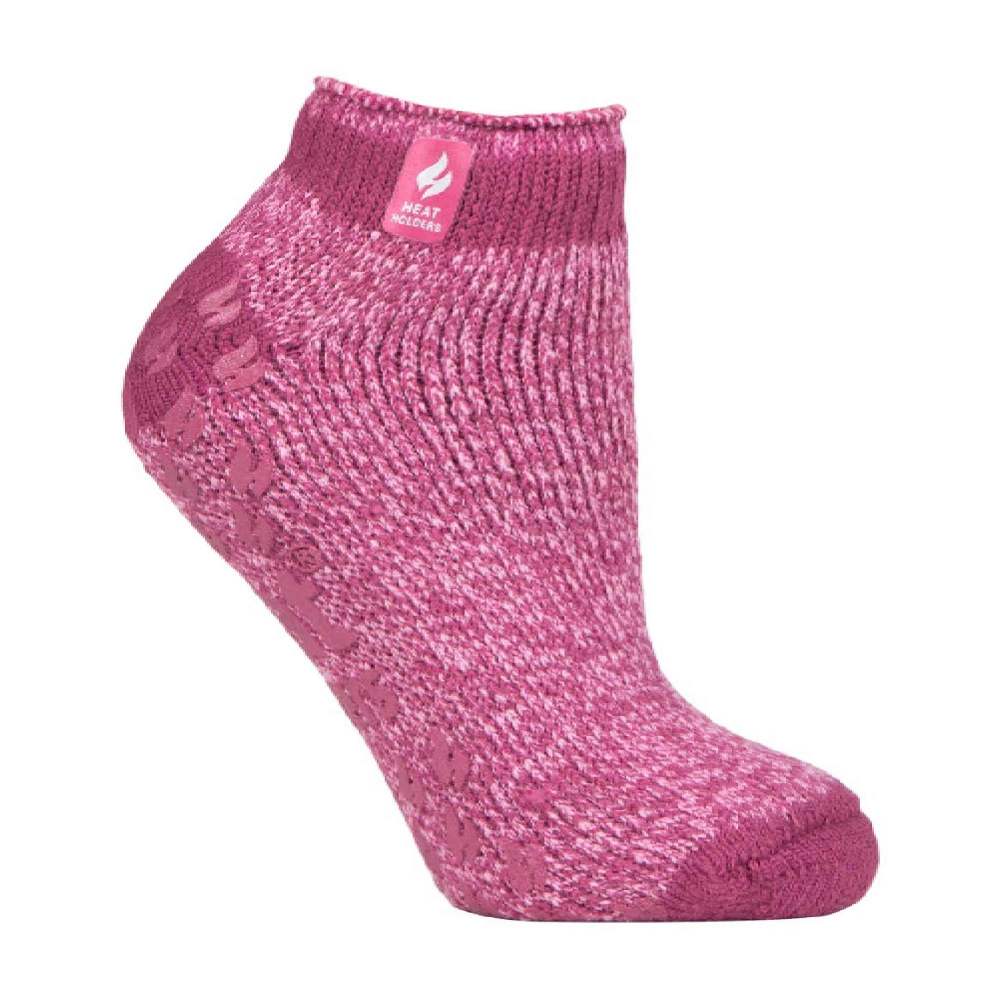Ladies Thick Warm 2.3 Tog Thermal Low Cut Ankle Slipper Socks - Image 49