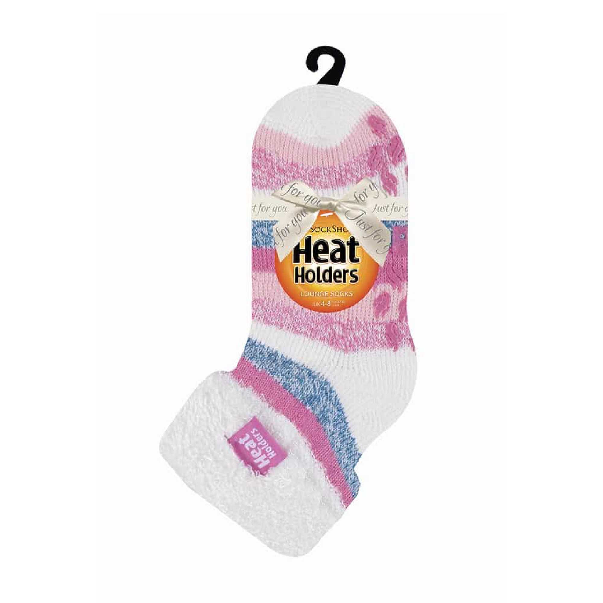 Ladies Non Slip Thermal Low Cut Ankle Slipper Bed Socks with Grips - Image 10