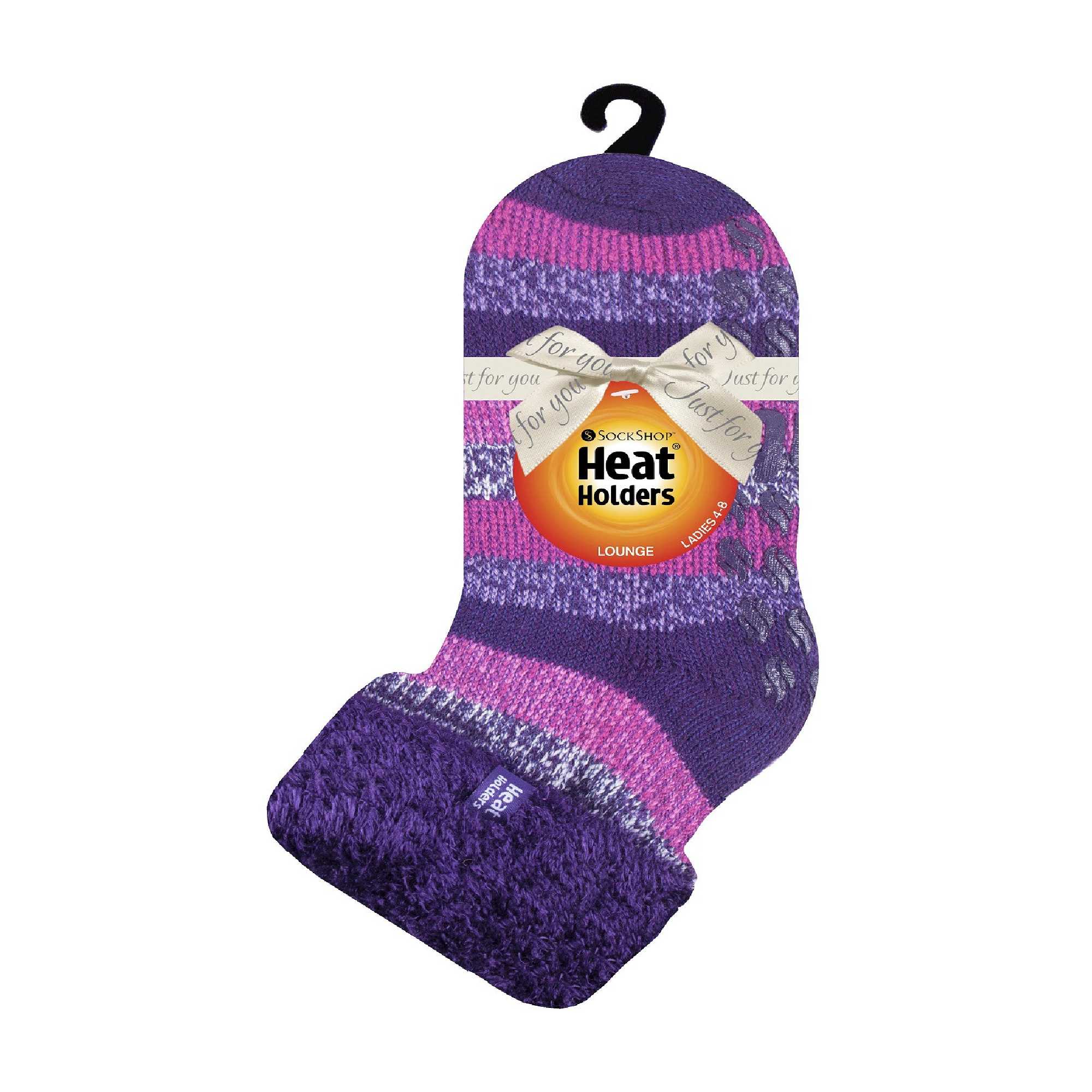 Ladies Non Slip Thermal Low Cut Ankle Slipper Bed Socks with Grips - Image 114