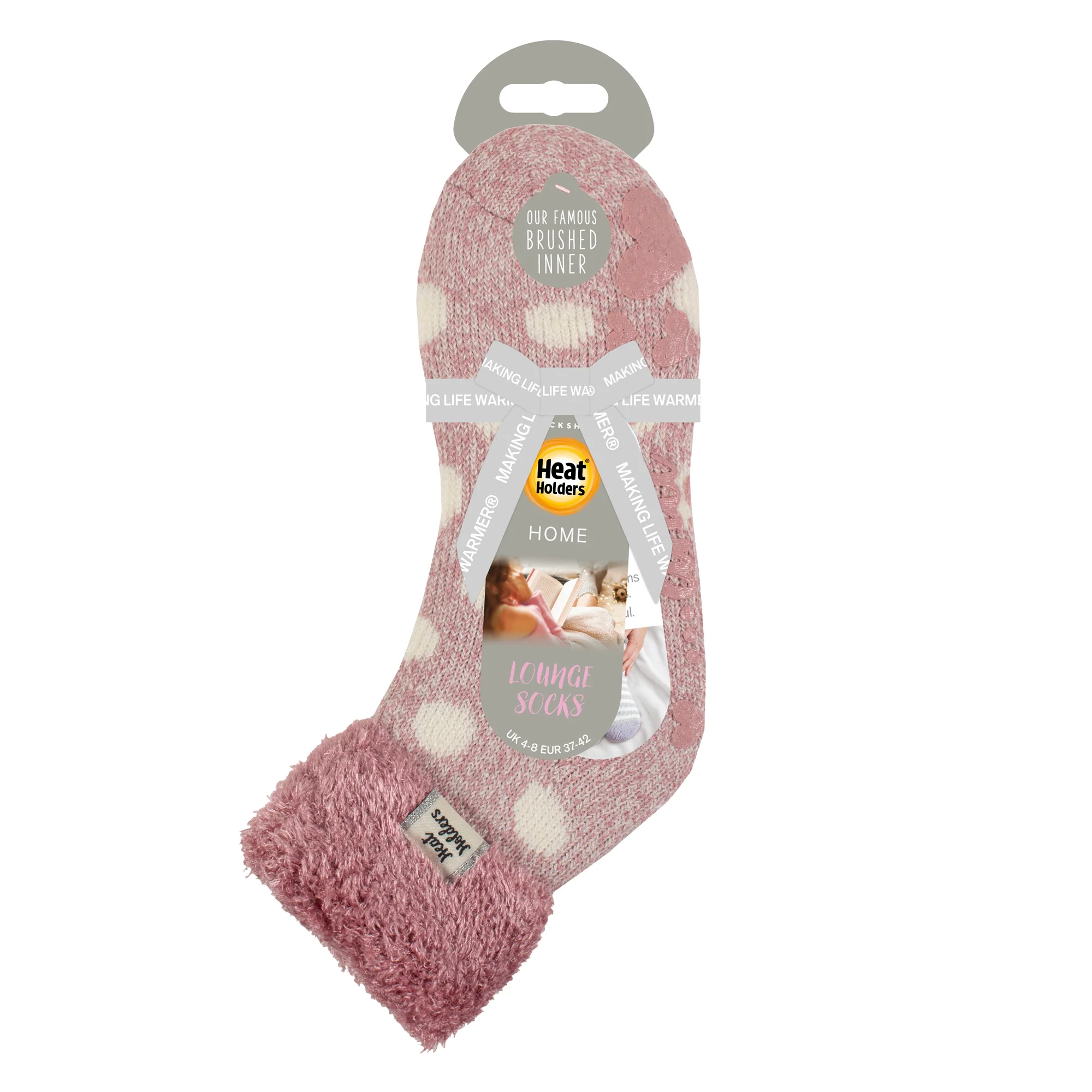 Ladies Non Slip Thermal Low Cut Ankle Slipper Bed Socks with Grips - Image 118