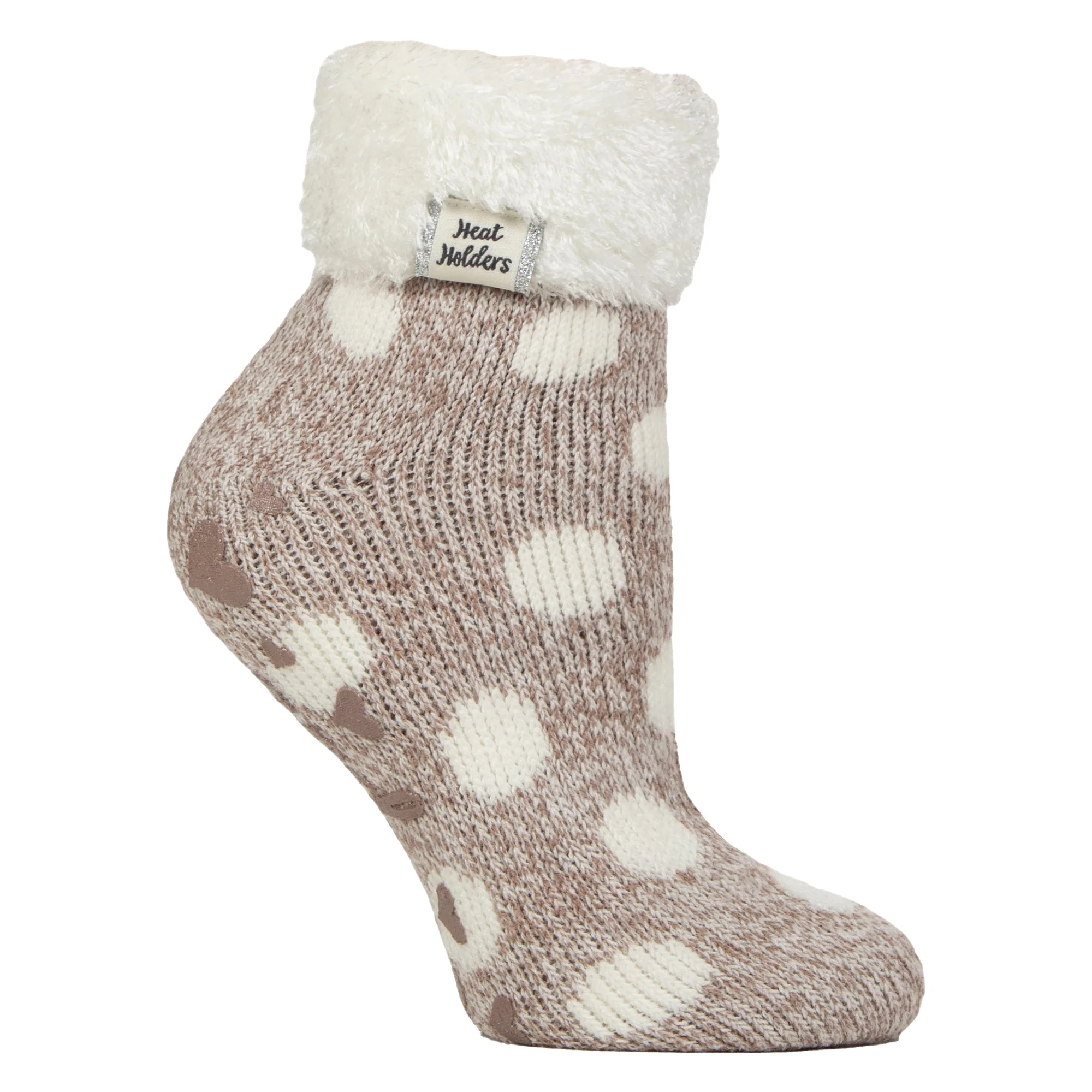 Ladies Non Slip Thermal Low Cut Ankle Slipper Bed Socks with Grips - Image 120