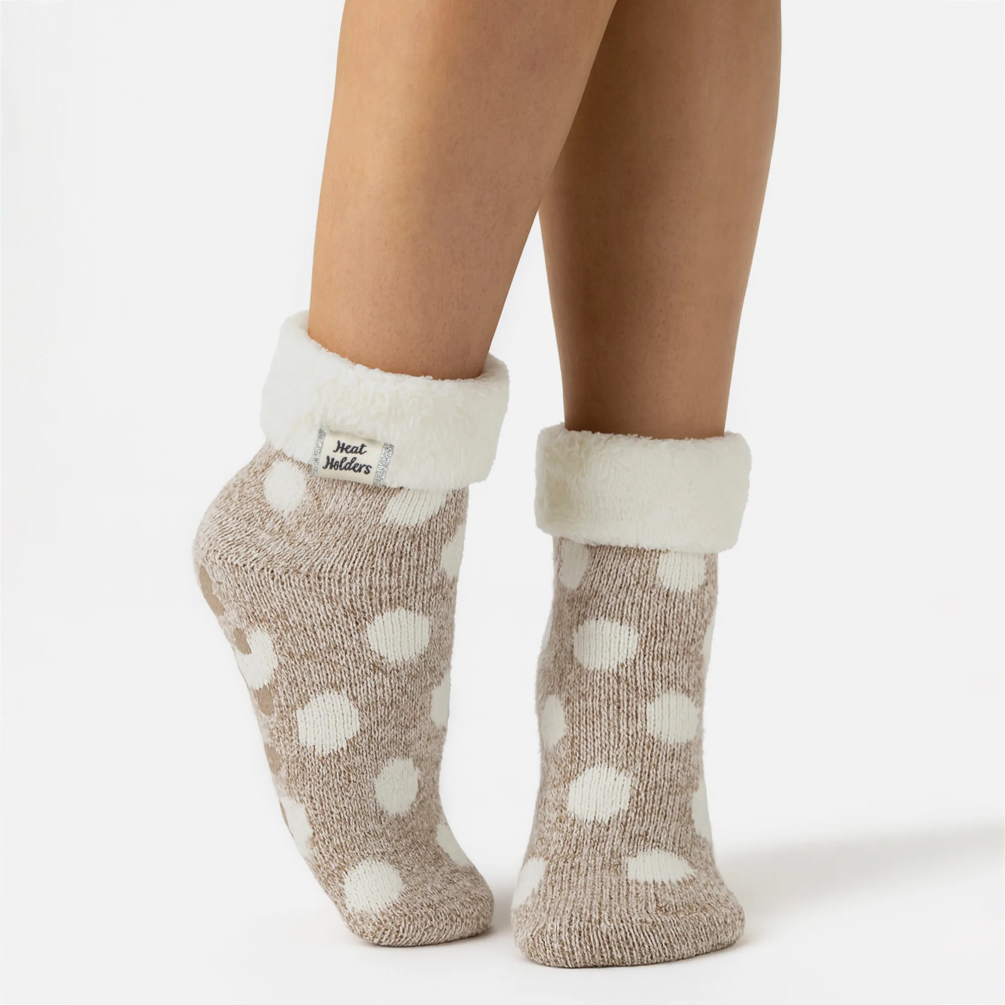 Ladies Non Slip Thermal Low Cut Ankle Slipper Bed Socks with Grips - Image 122