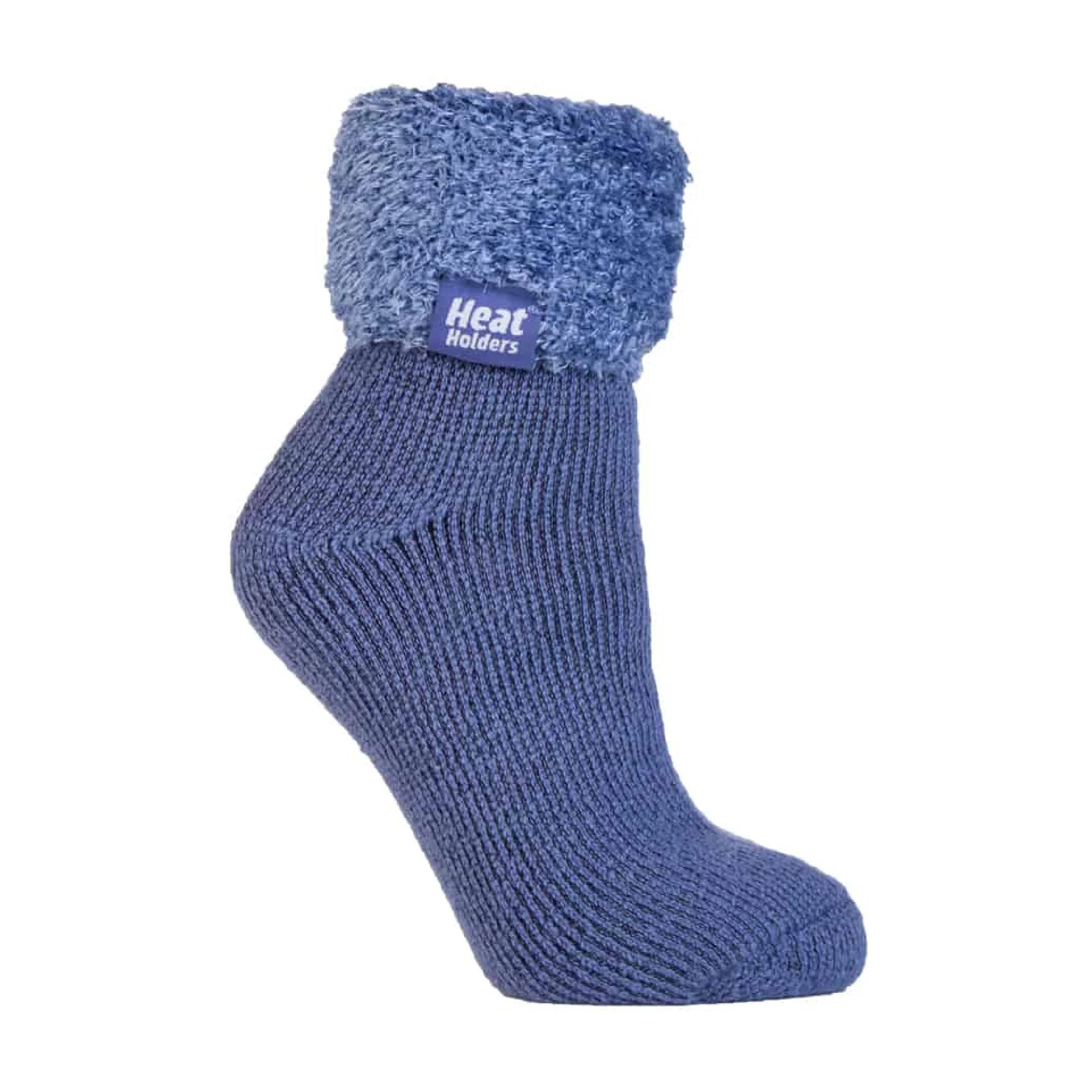 Ladies Non Slip Thermal Low Cut Ankle Slipper Bed Socks with Grips - Image 13