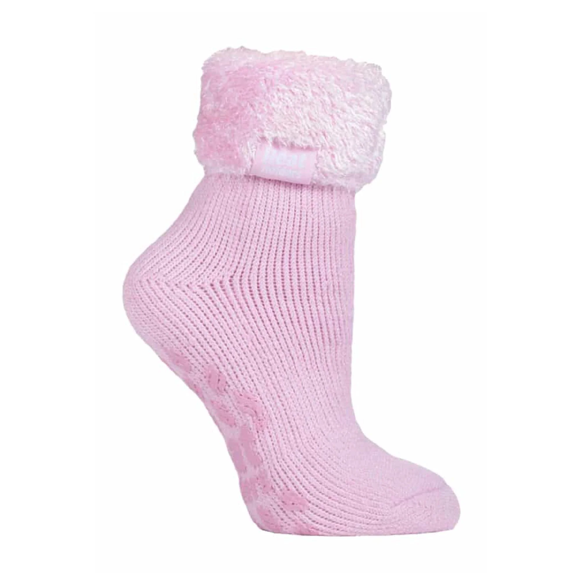 Ladies Non Slip Thermal Low Cut Ankle Slipper Bed Socks with Grips - Image 37