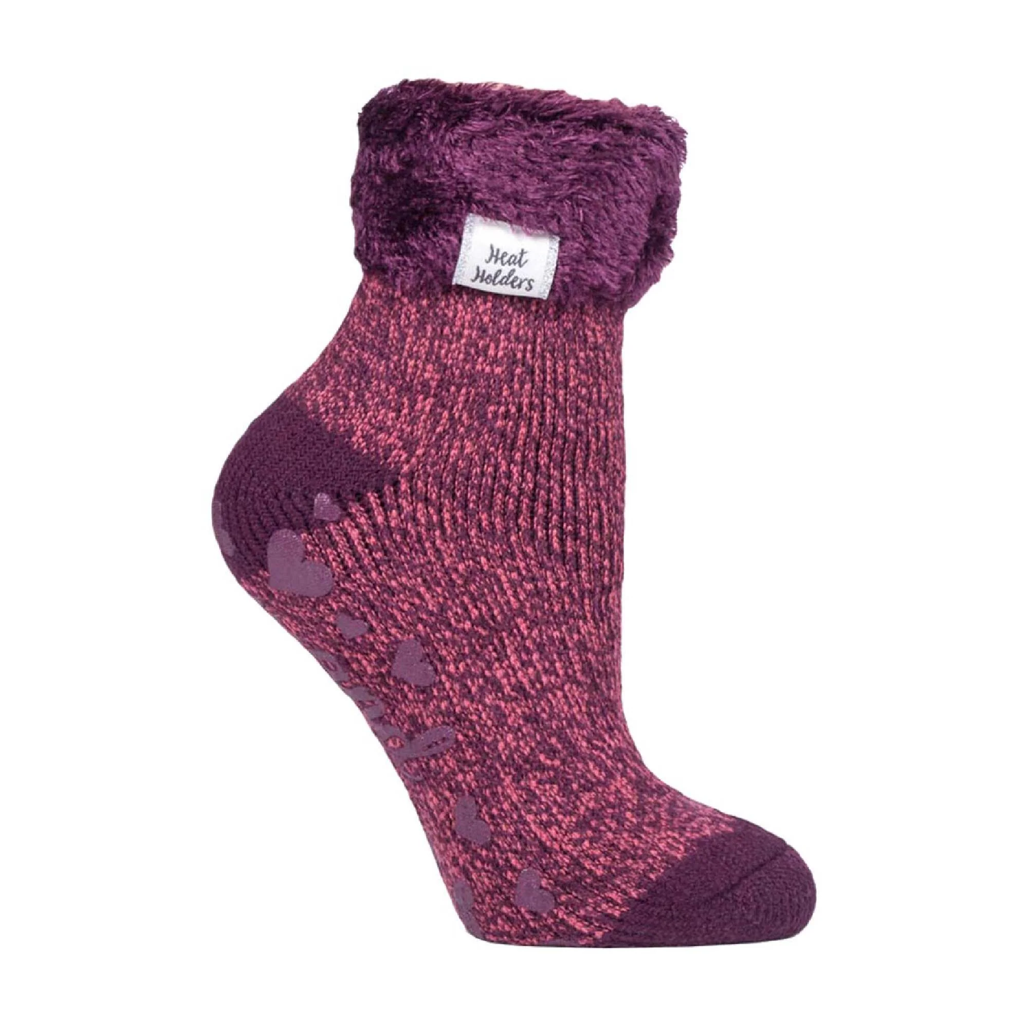 Ladies Non Slip Thermal Low Cut Ankle Slipper Bed Socks with Grips - Image 53