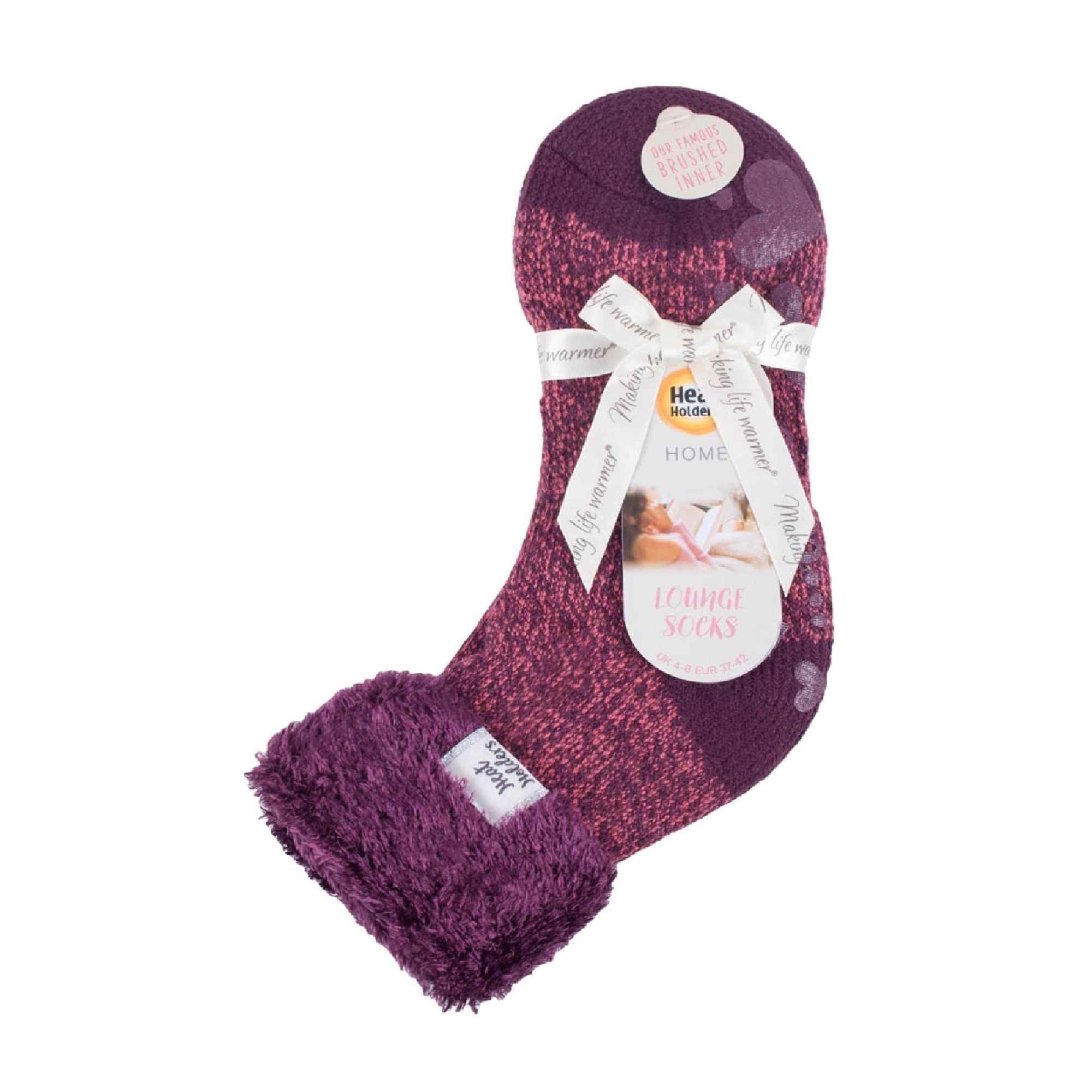 Ladies Non Slip Thermal Low Cut Ankle Slipper Bed Socks with Grips - Image 54