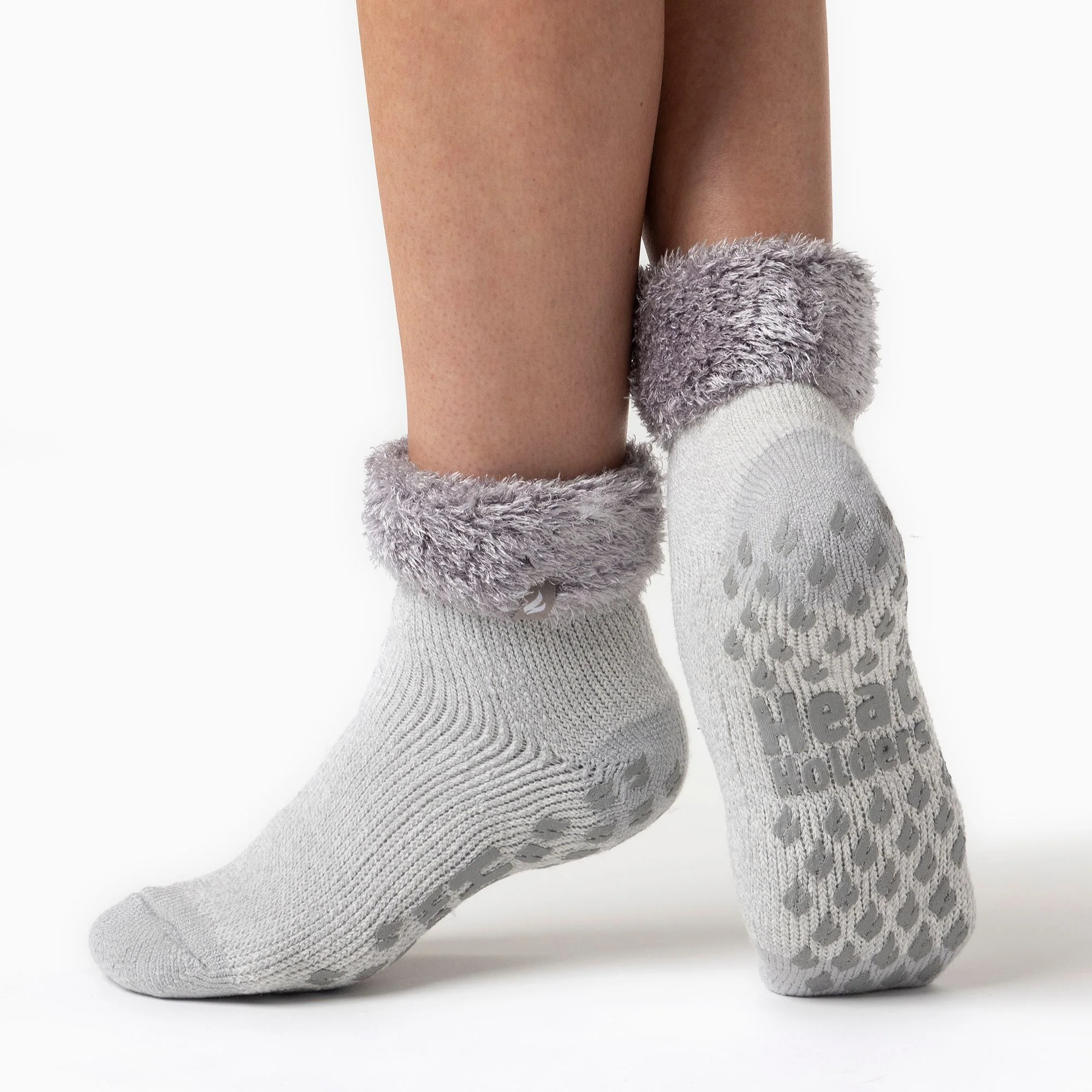 Ladies Non Slip Thermal Low Cut Ankle Slipper Bed Socks with Grips - Image 59