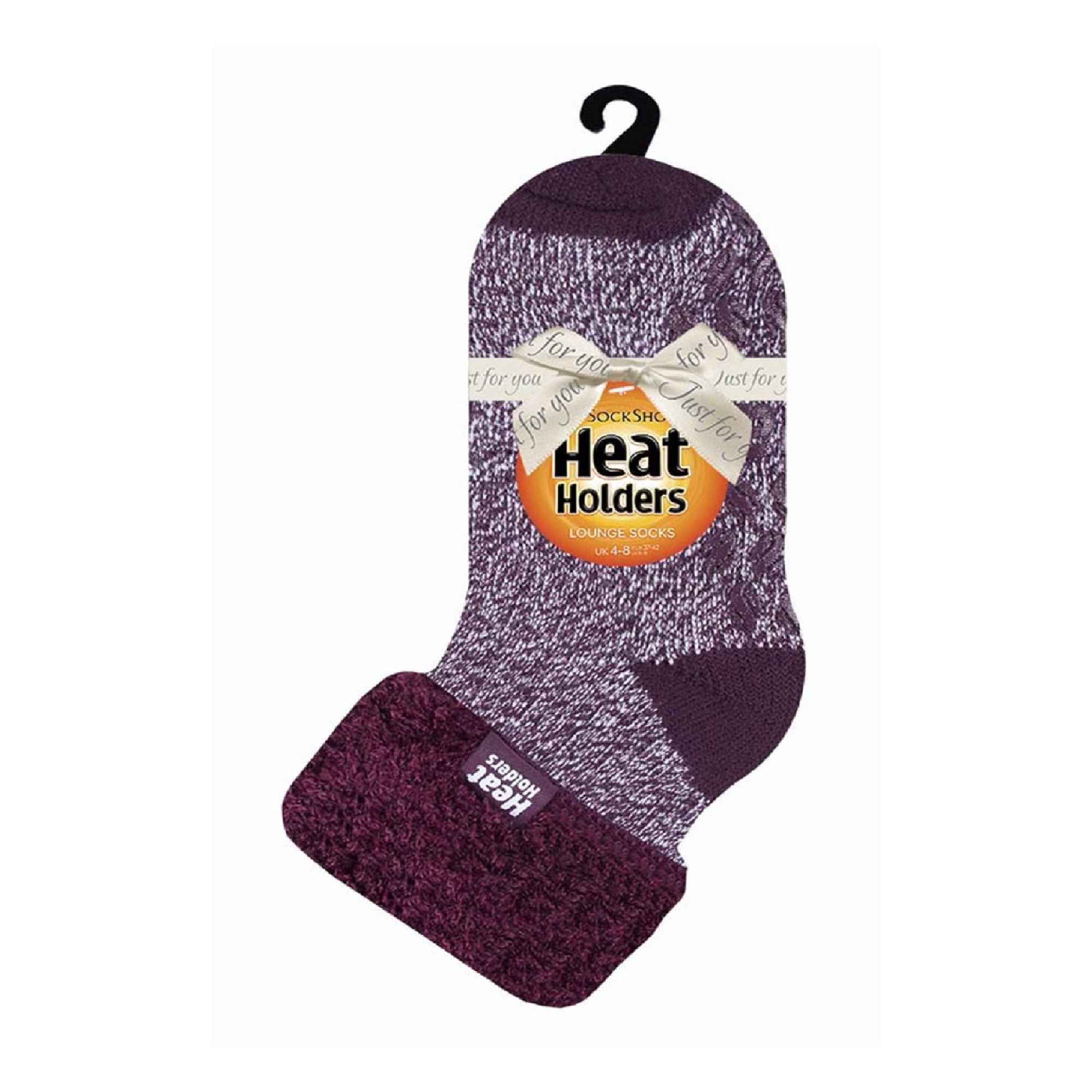 Ladies Non Slip Thermal Low Cut Ankle Slipper Bed Socks with Grips - Image 62