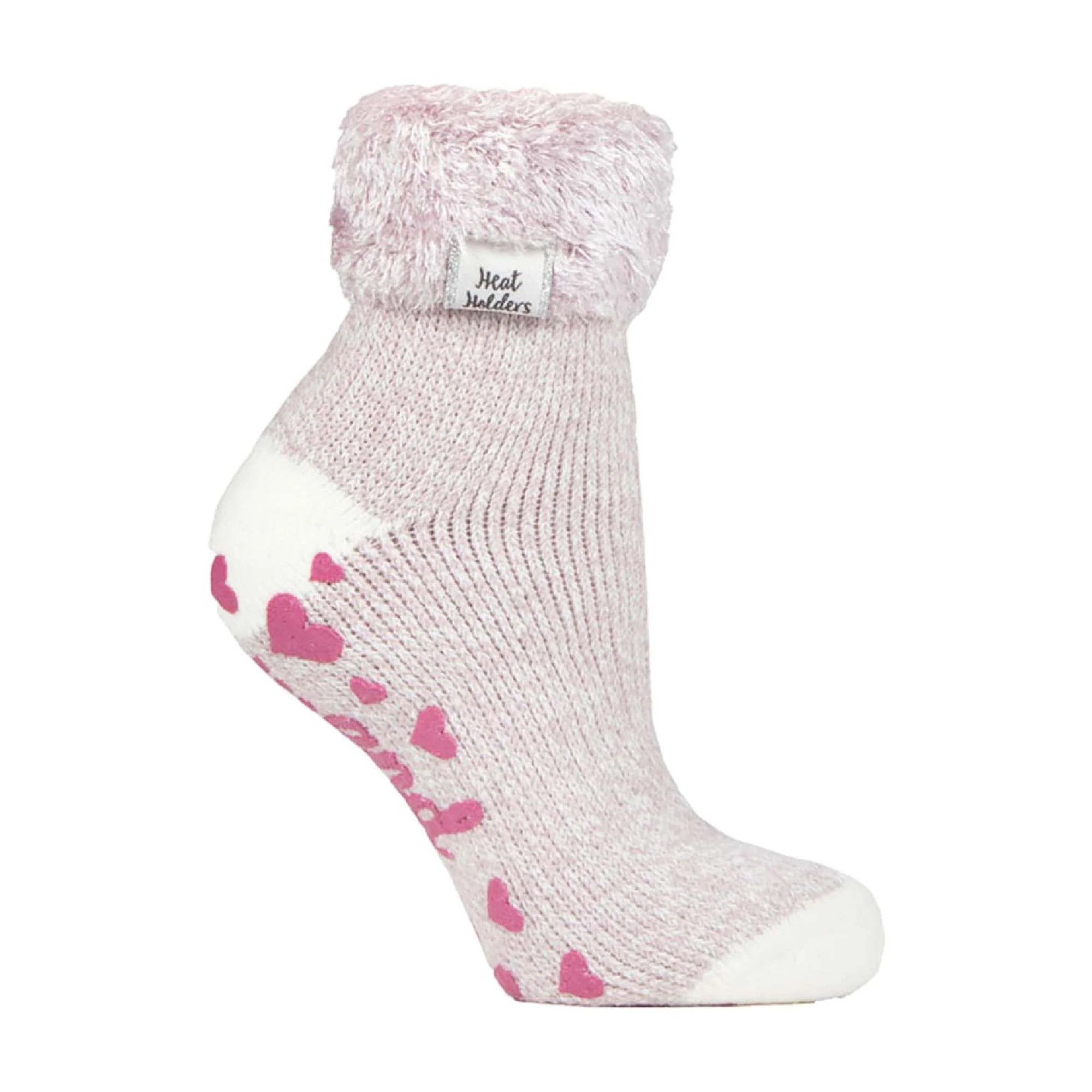 Ladies Non Slip Thermal Low Cut Ankle Slipper Bed Socks with Grips - Image 65