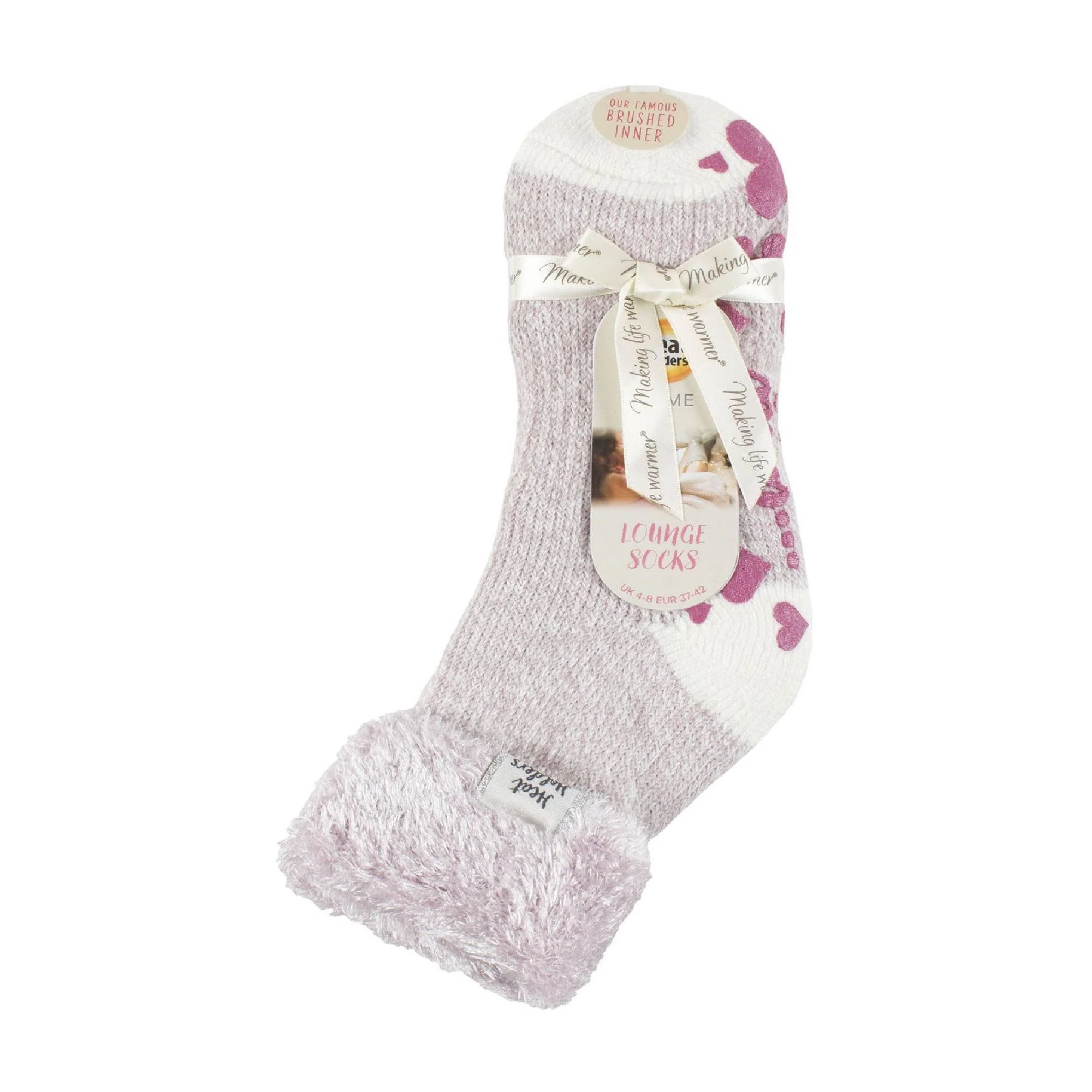 Ladies Non Slip Thermal Low Cut Ankle Slipper Bed Socks with Grips - Image 66