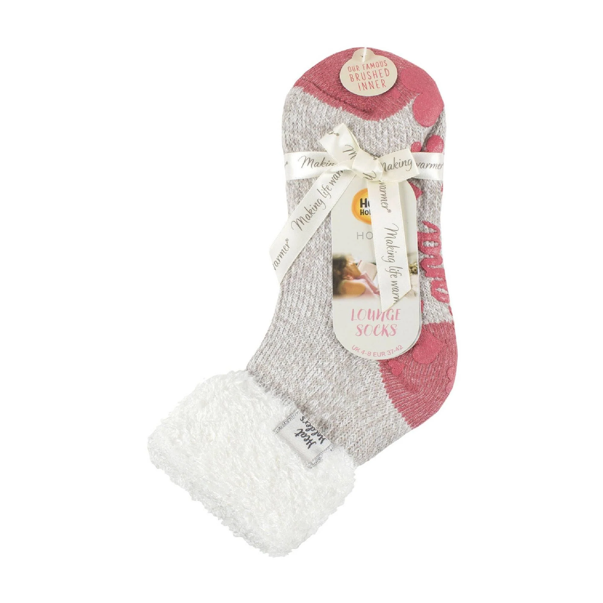 Ladies Non Slip Thermal Low Cut Ankle Slipper Bed Socks with Grips - Image 74