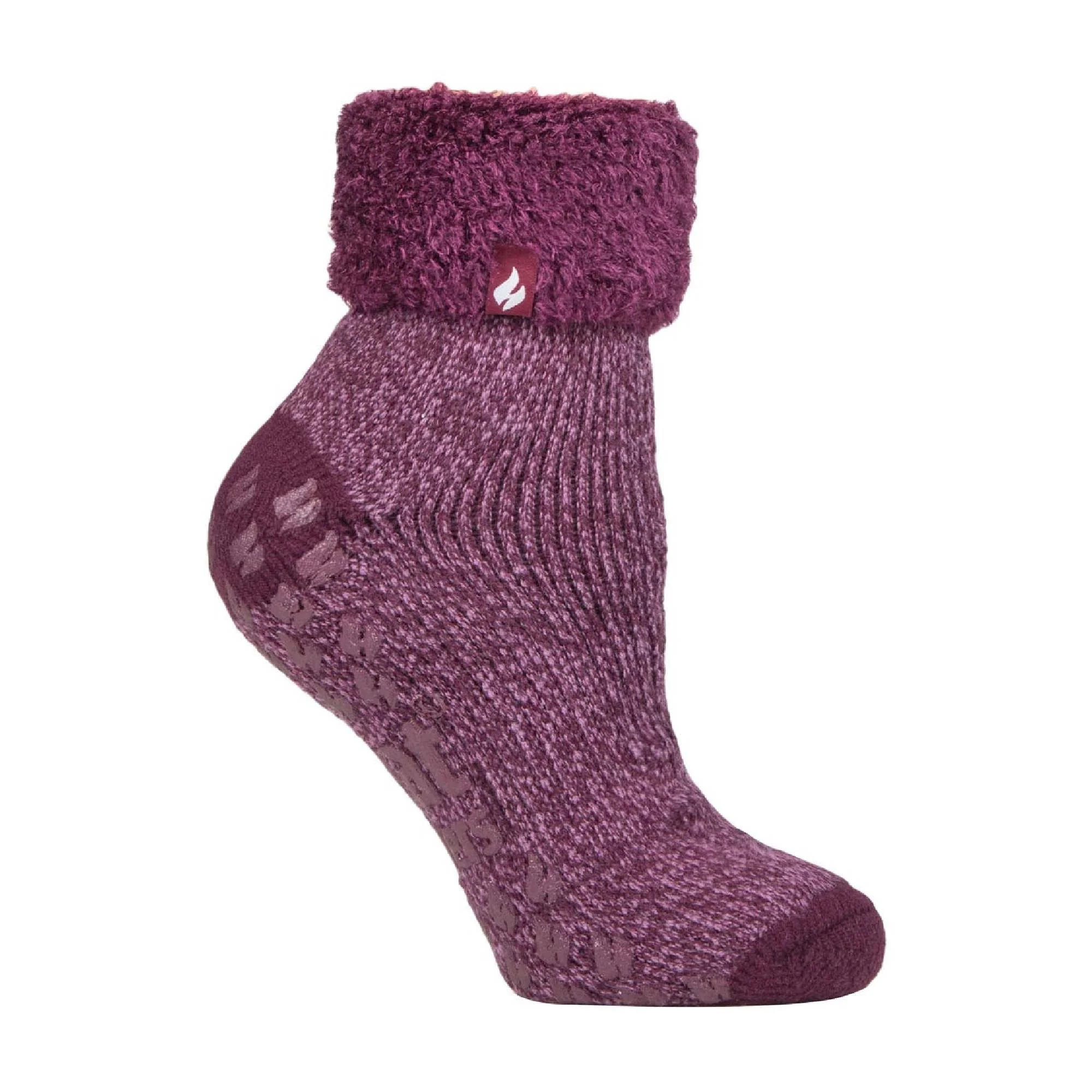 Ladies Non Slip Thermal Low Cut Ankle Slipper Bed Socks with Grips - Image 81