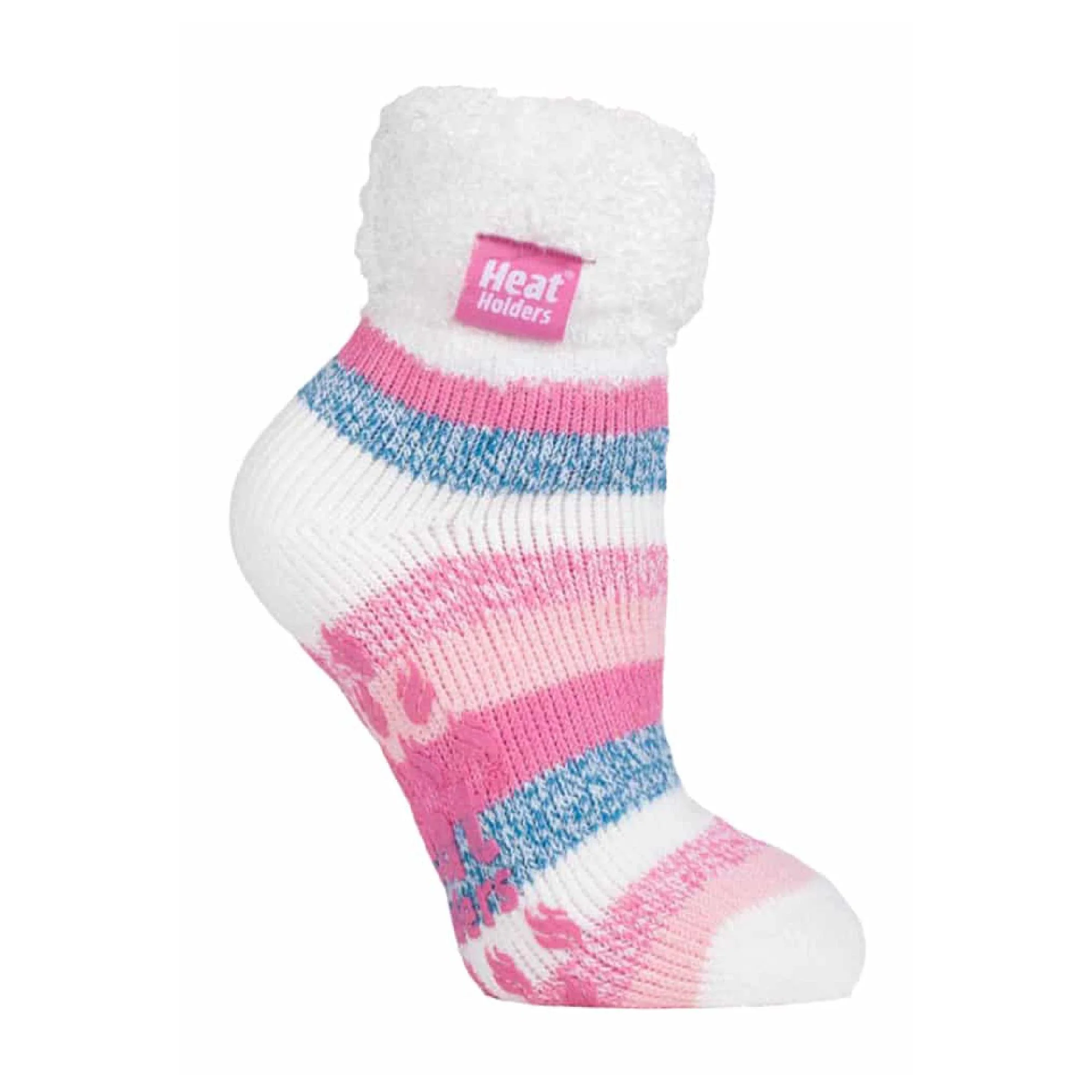 Ladies Non Slip Thermal Low Cut Ankle Slipper Bed Socks with Grips - Image 9