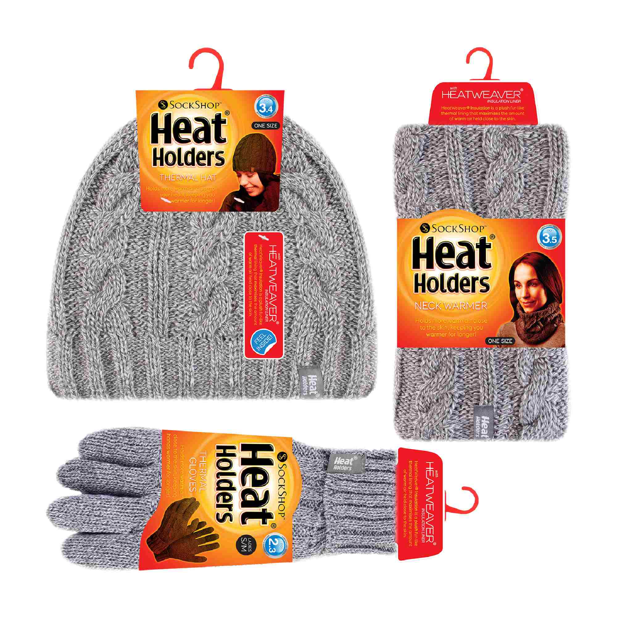 Ladies Fleece Lined Thermal Winter Hat, Neck Warmer & Converter Gloves Set - Image 14