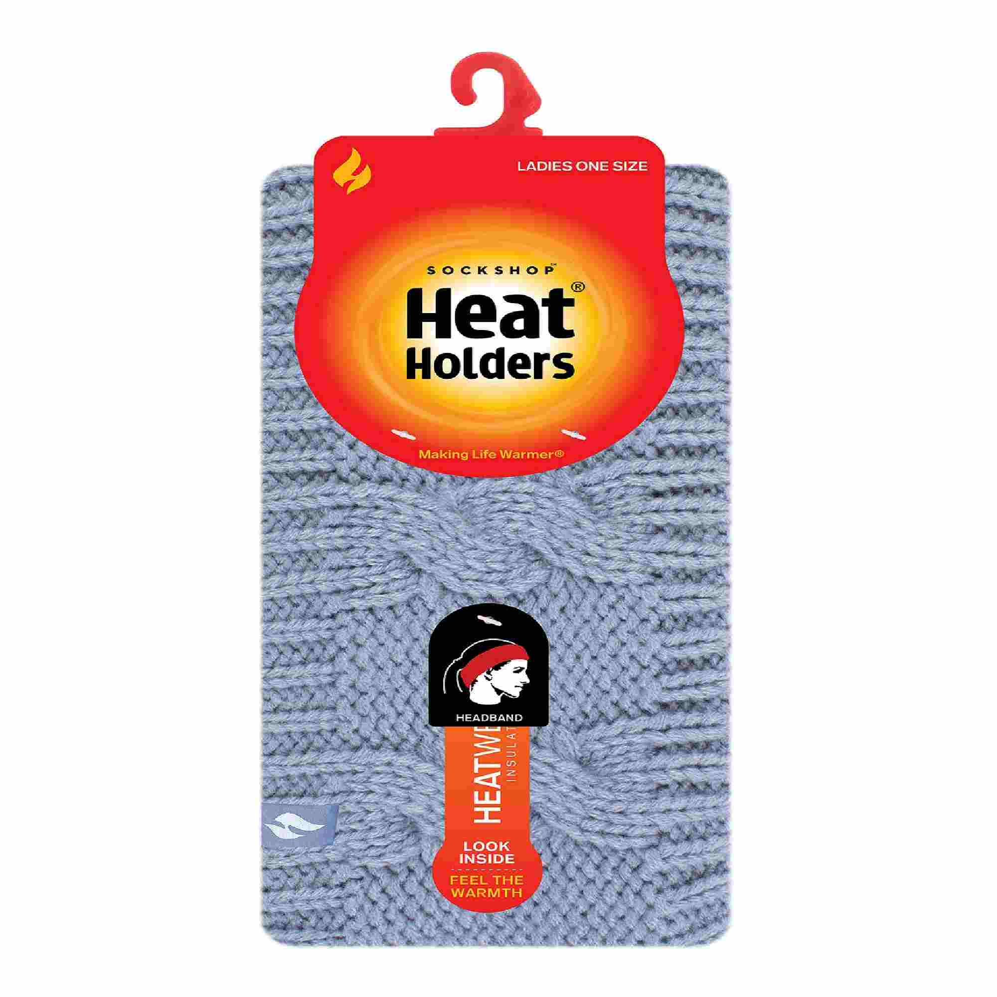 Ladies Cable Knitted Fleece Lined Thermal Winter Ear Warmer Headband - Image 14