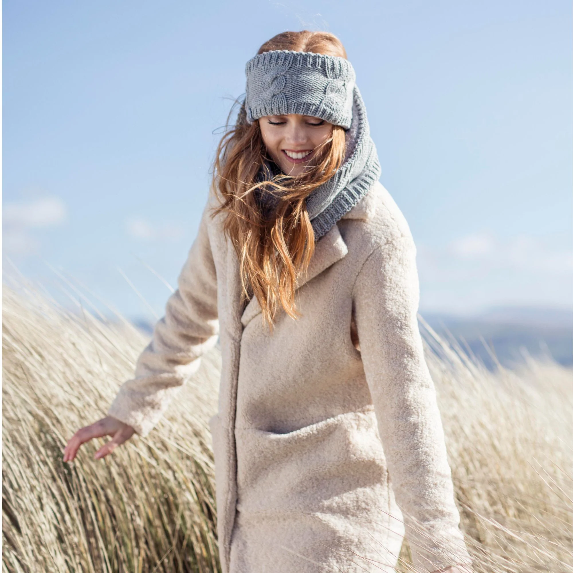 Ladies Cable Knitted Fleece Lined Thermal Winter Ear Warmer Headband - Image 16