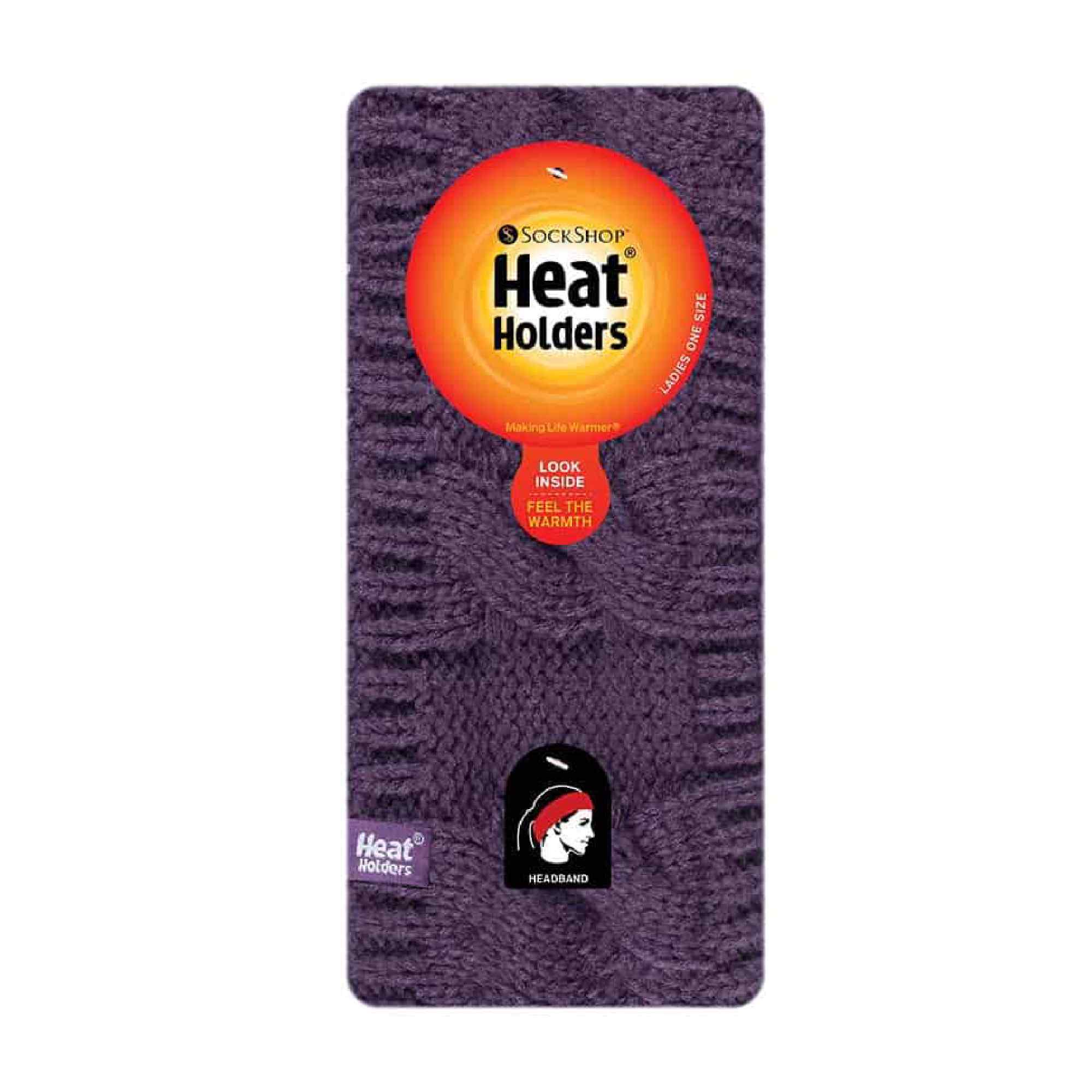 Ladies Cable Knitted Fleece Lined Thermal Winter Ear Warmer Headband - Image 30