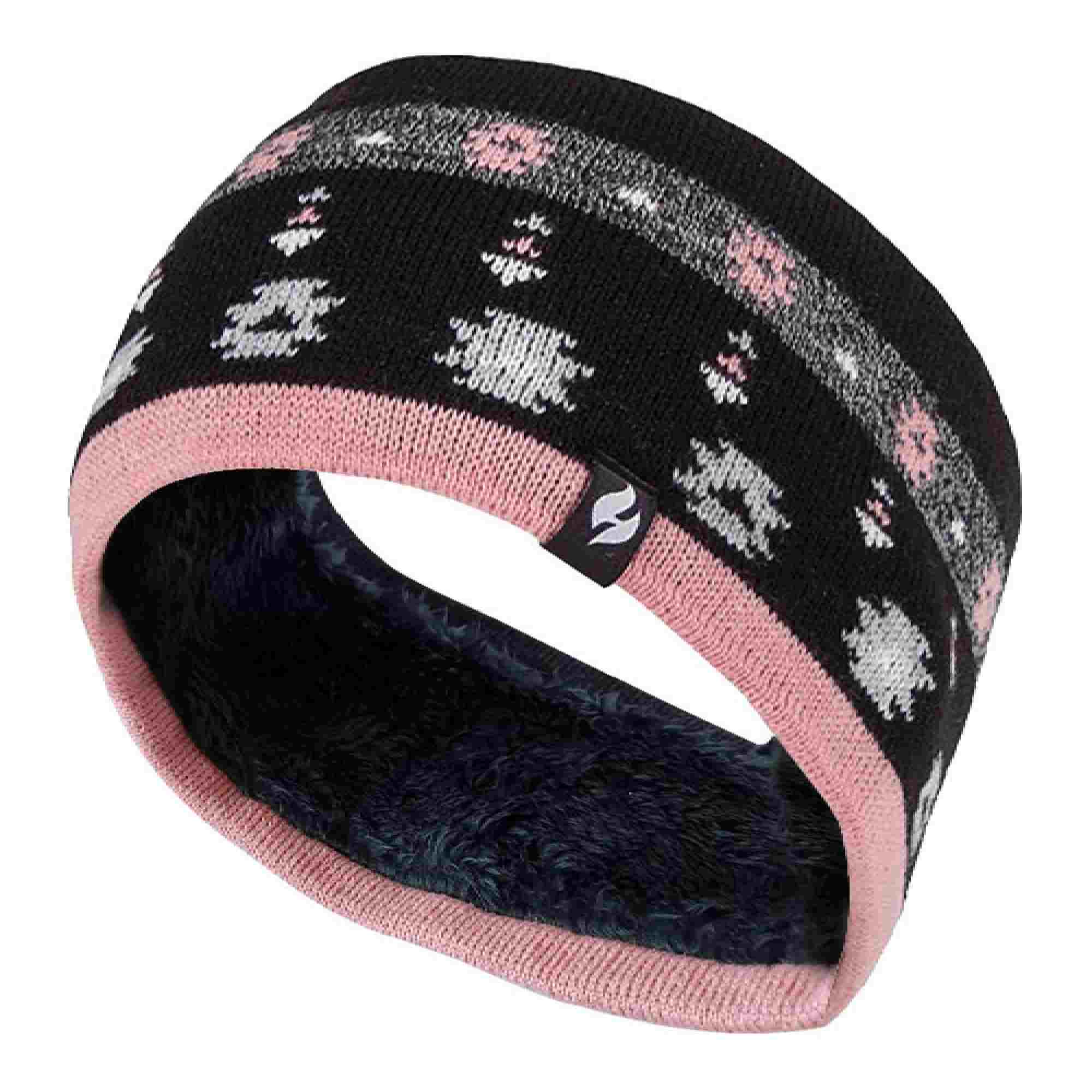 Ladies Cable Knitted Fleece Lined Thermal Winter Ear Warmer Headband - Image 45