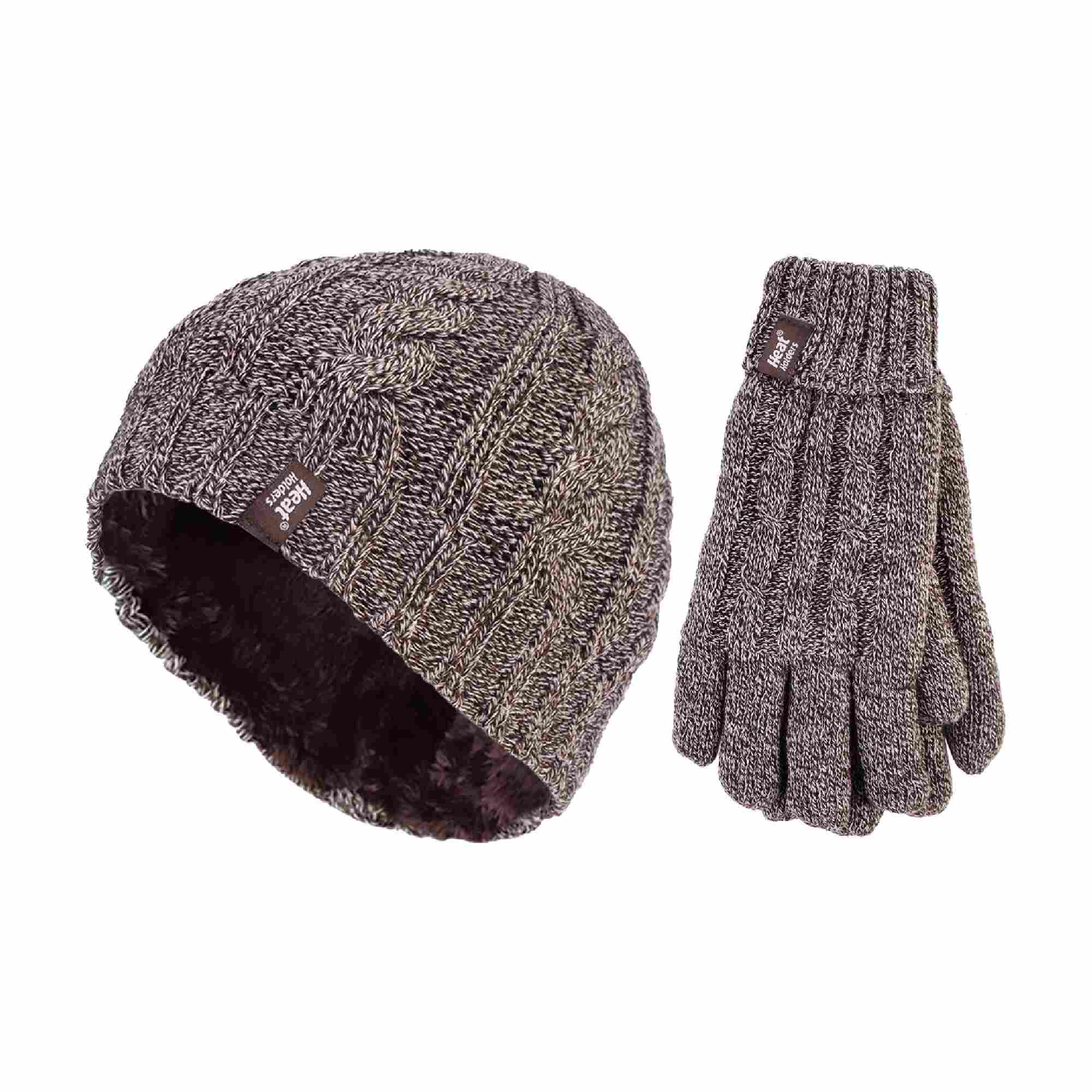 Ladies Fleece Lined Thermal Hat & Gloves Set for Winter - Image 13