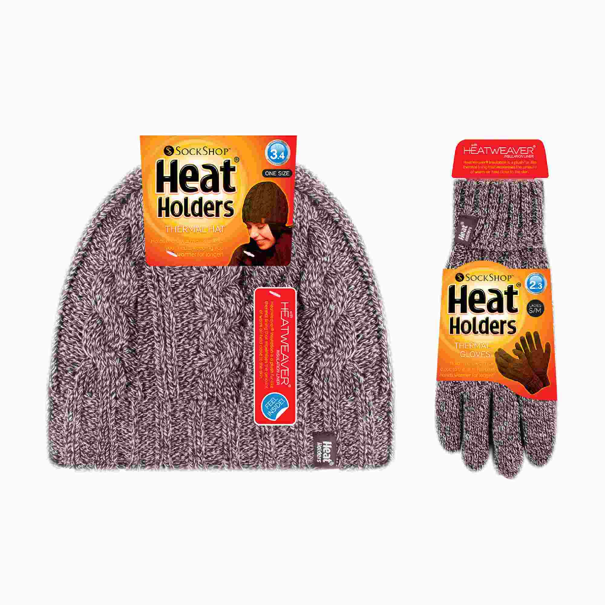 Ladies Fleece Lined Thermal Hat & Gloves Set for Winter - Image 14