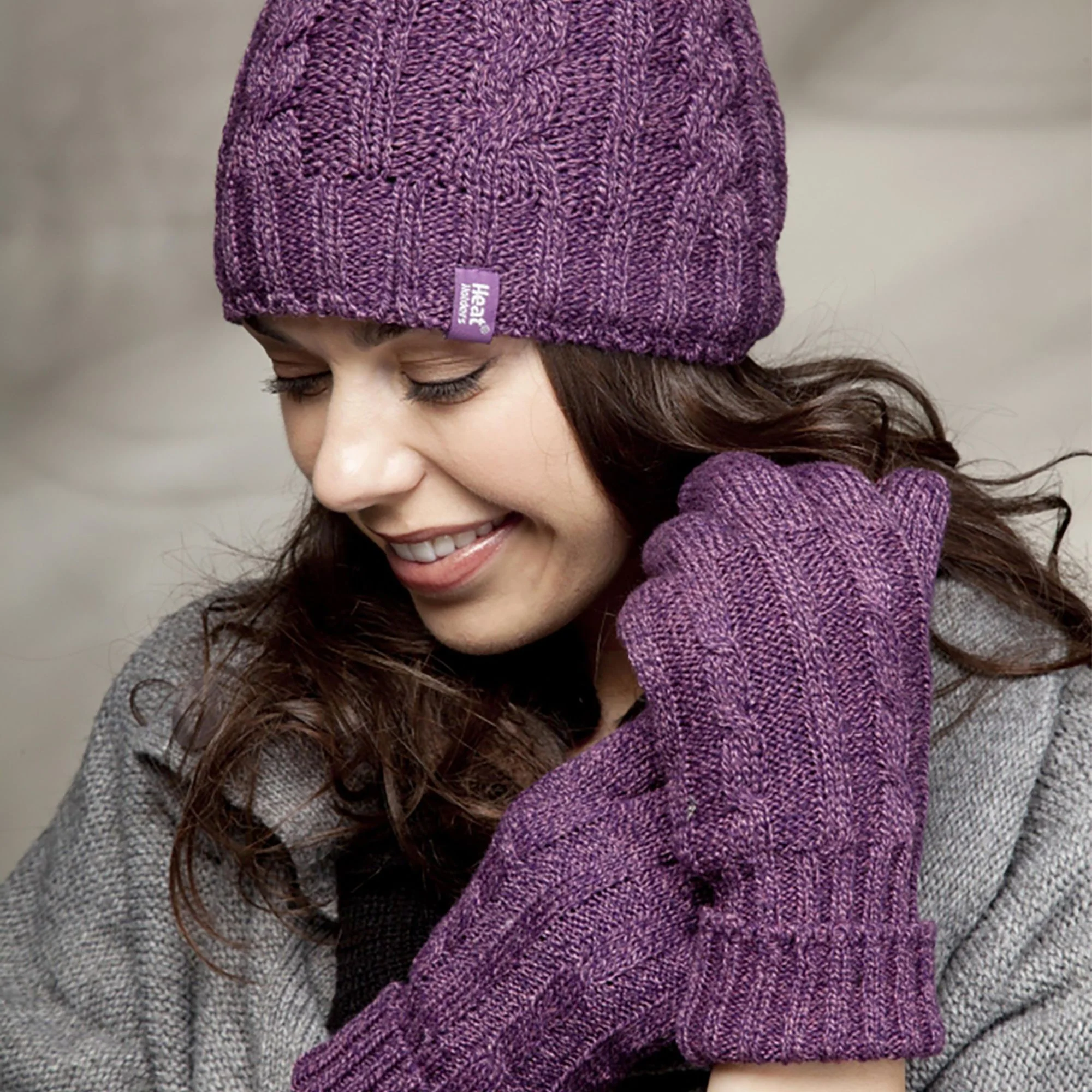 Ladies Fleece Lined Thermal Hat & Gloves Set for Winter - Image 15