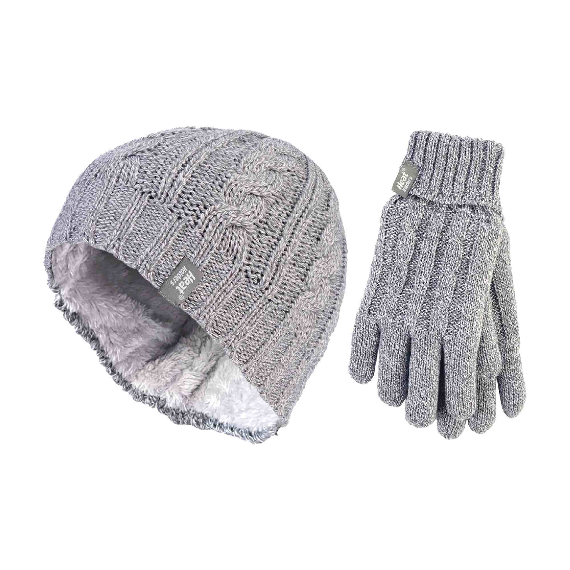 Ladies Fleece Lined Thermal Hat & Gloves Set for Winter - Image 17
