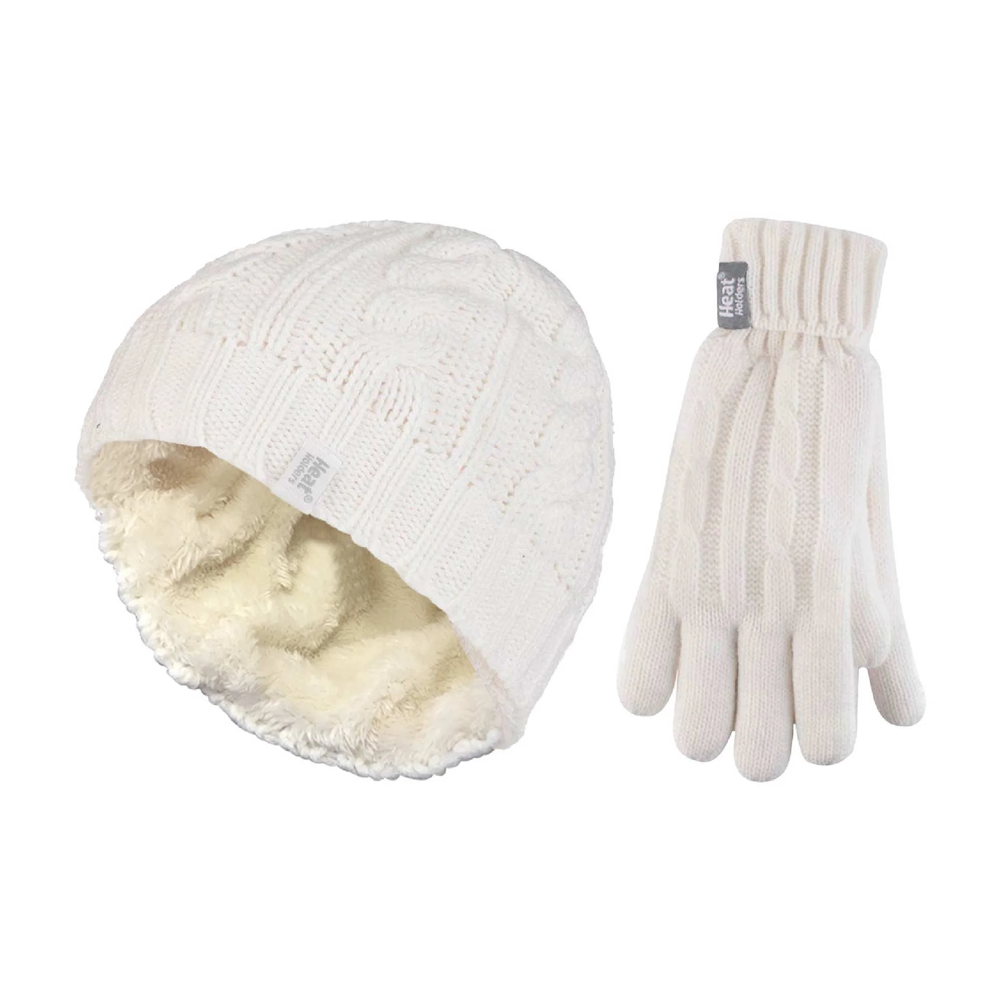 Ladies Fleece Lined Thermal Hat & Gloves Set for Winter - Image 9