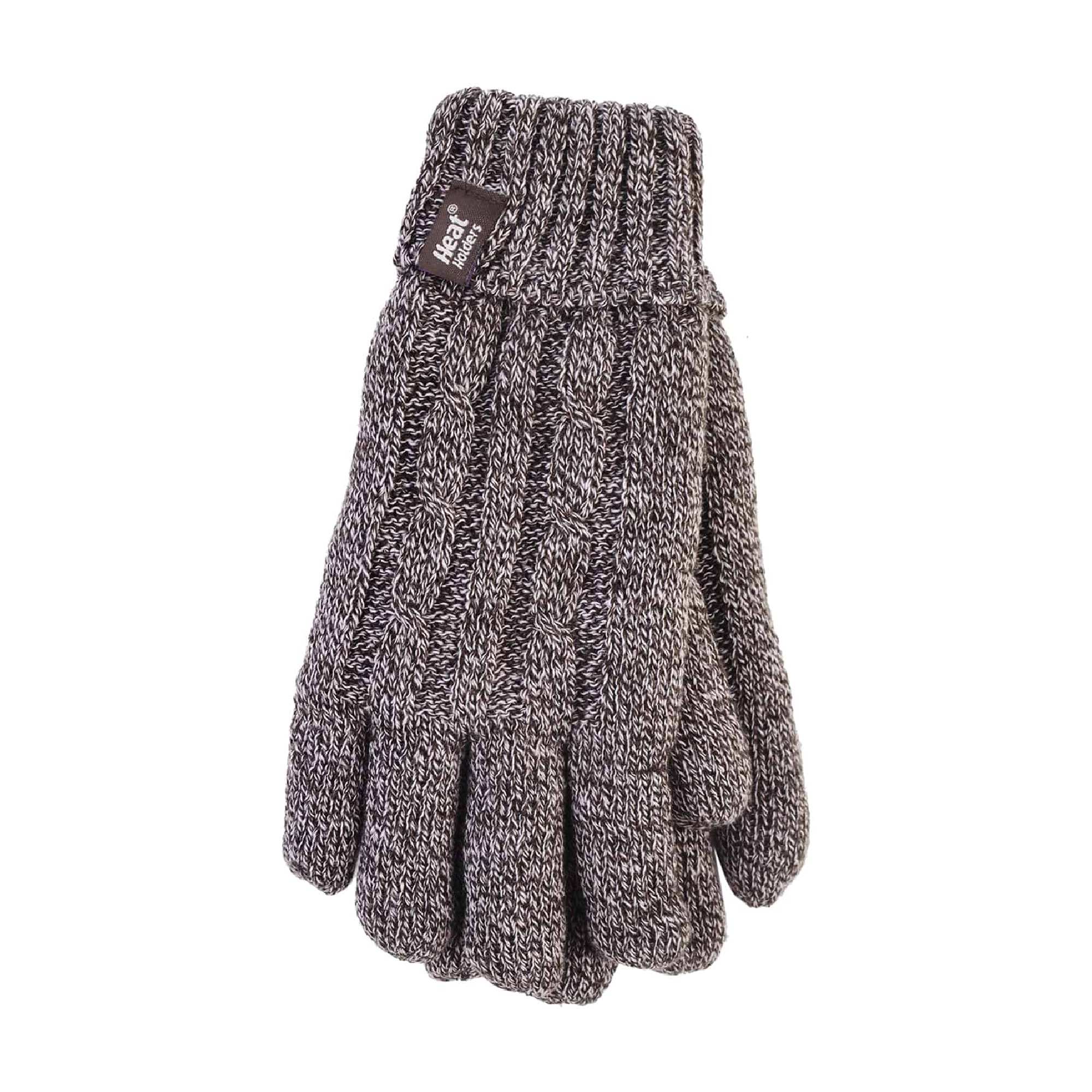 Ladies Cable Knit 2.3 Tog Fleece Lined Thermal Winter Gloves - Image 25