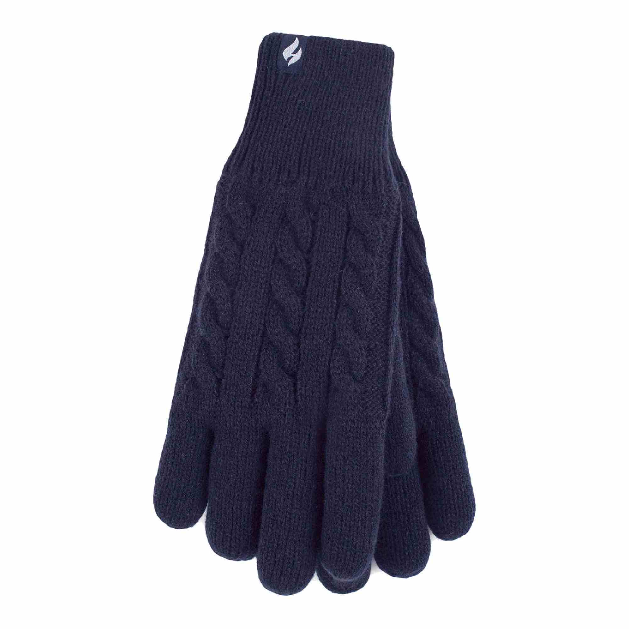 Ladies Cable Knit 2.3 Tog Fleece Lined Thermal Winter Gloves - Image 33
