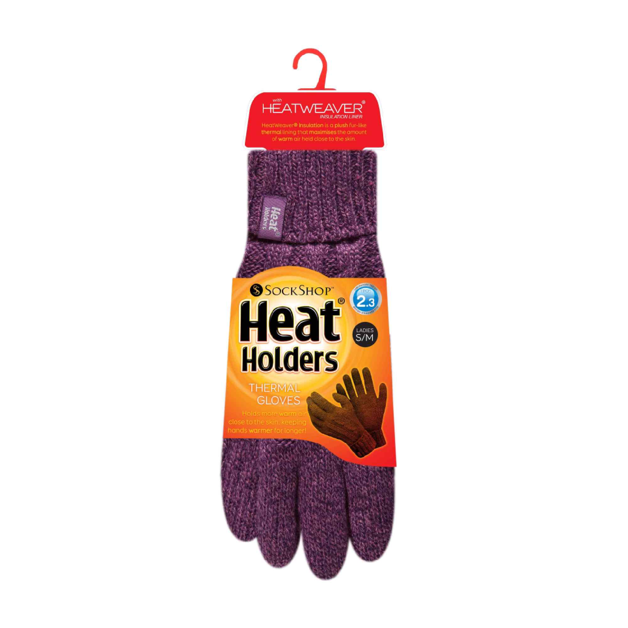 Ladies Cable Knit 2.3 Tog Fleece Lined Thermal Winter Gloves - Image 38