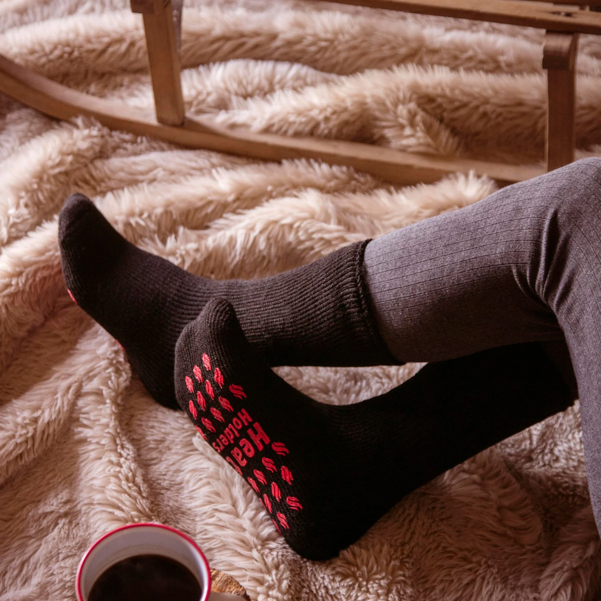 Mens Winter Non Slip Thermal Slipper Socks with Grips - Image 24