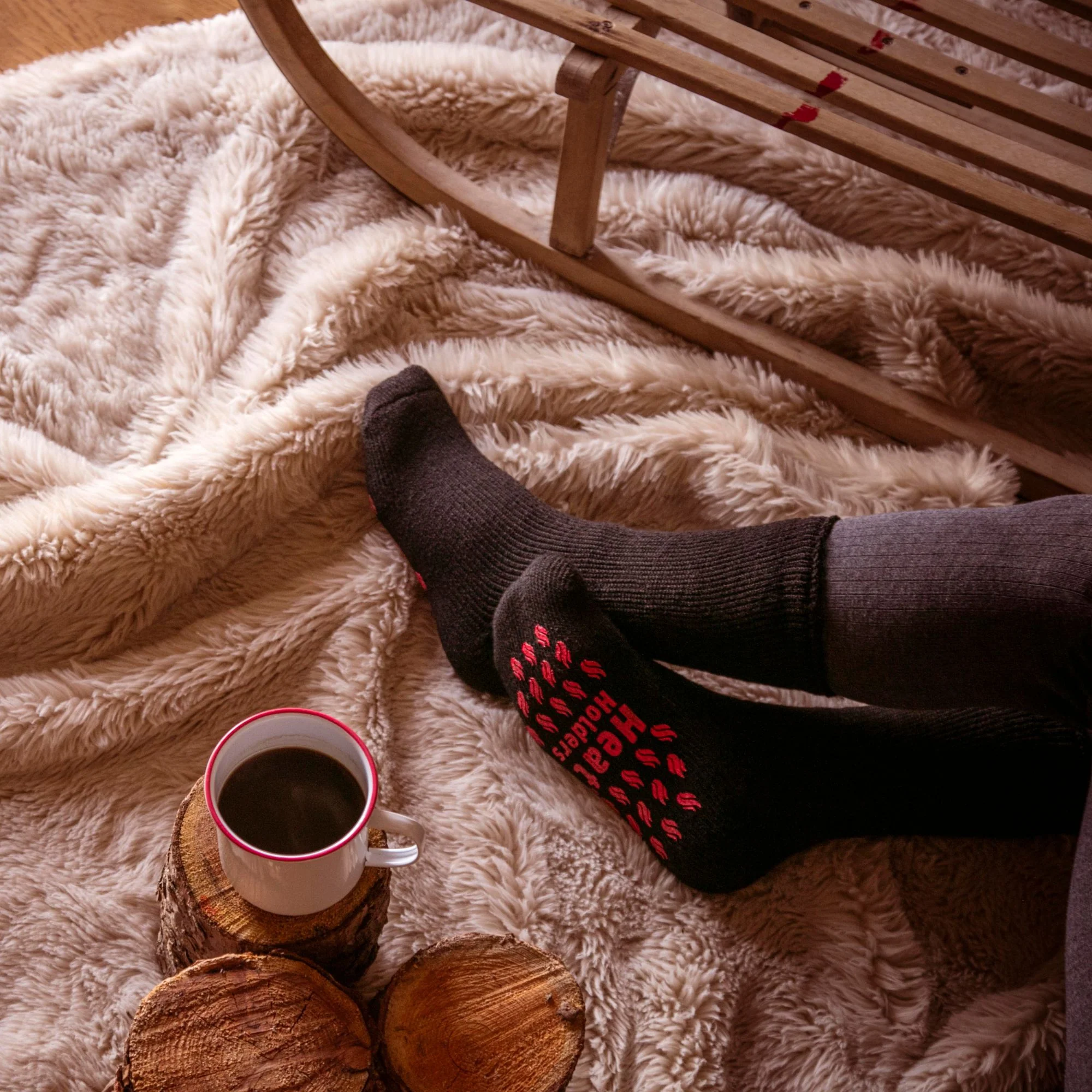 Mens Winter Non Slip Thermal Slipper Socks with Grips - Image 7