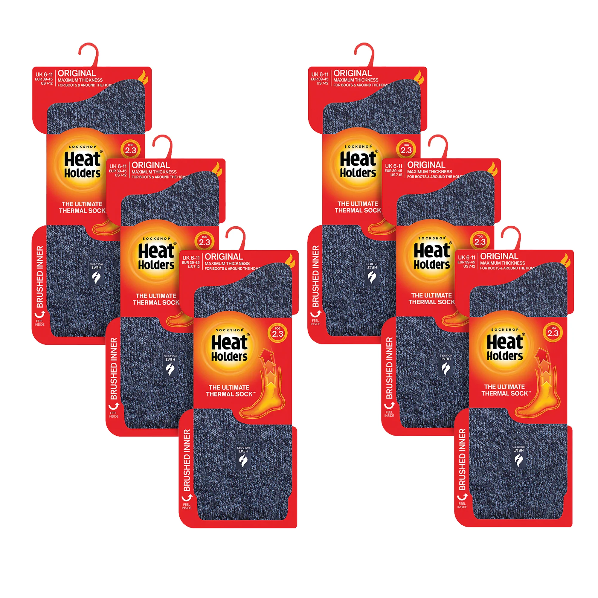 Mens Original Thick Winter Thermal Socks (Multipack Options) - Image 46