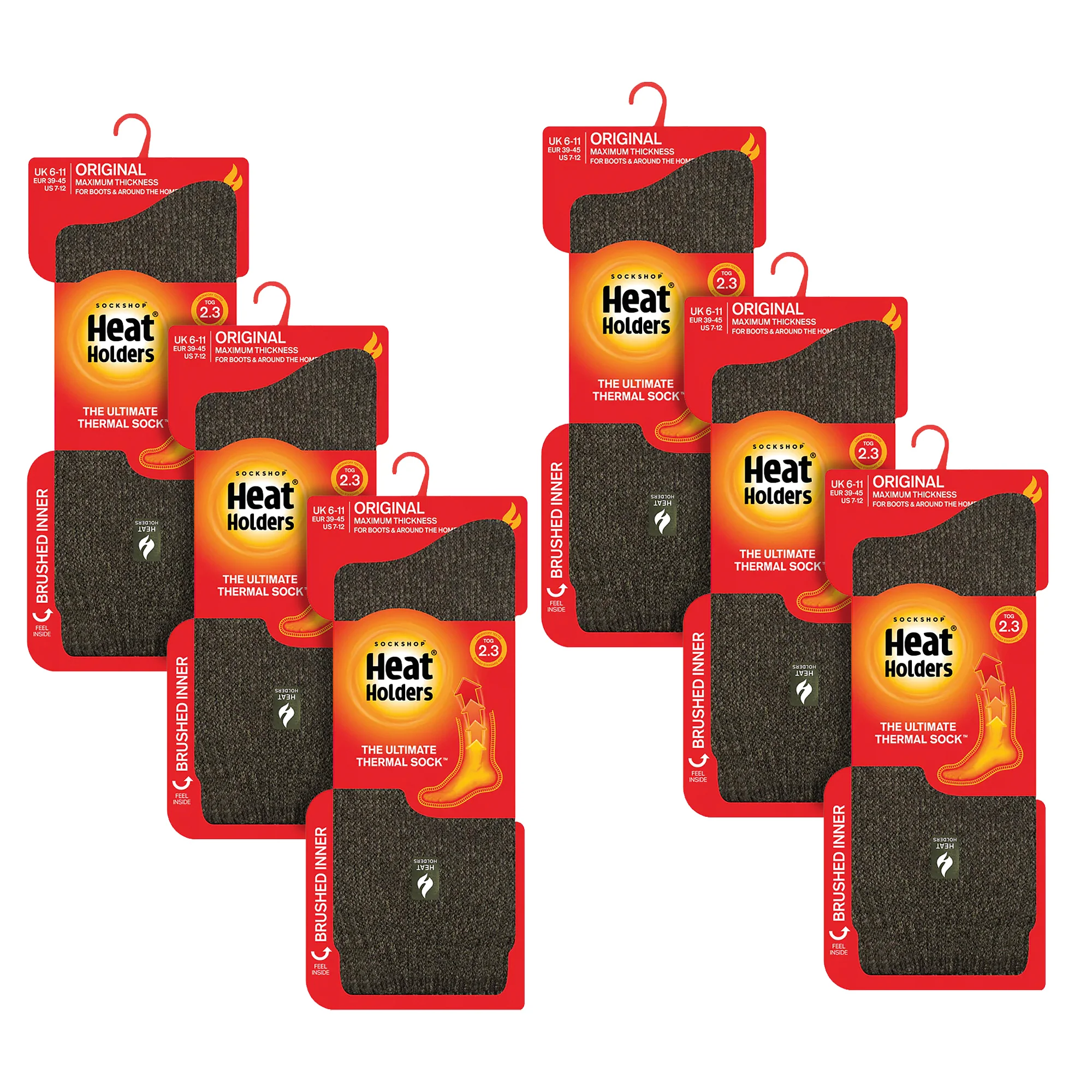 Mens Original Thick Winter Thermal Socks (Multipack Options) - Image 57