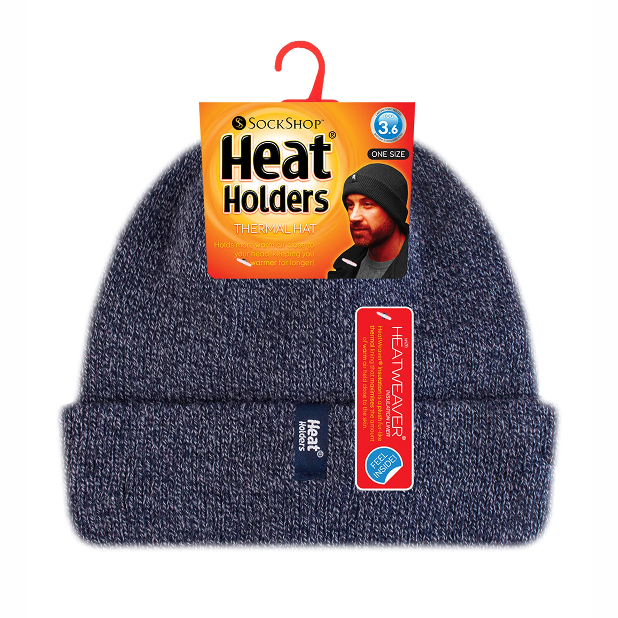 Mens 3.6 TOG Fleece Lined Thermal Turn Over Cuff Winter Beanie Hat - Image 10