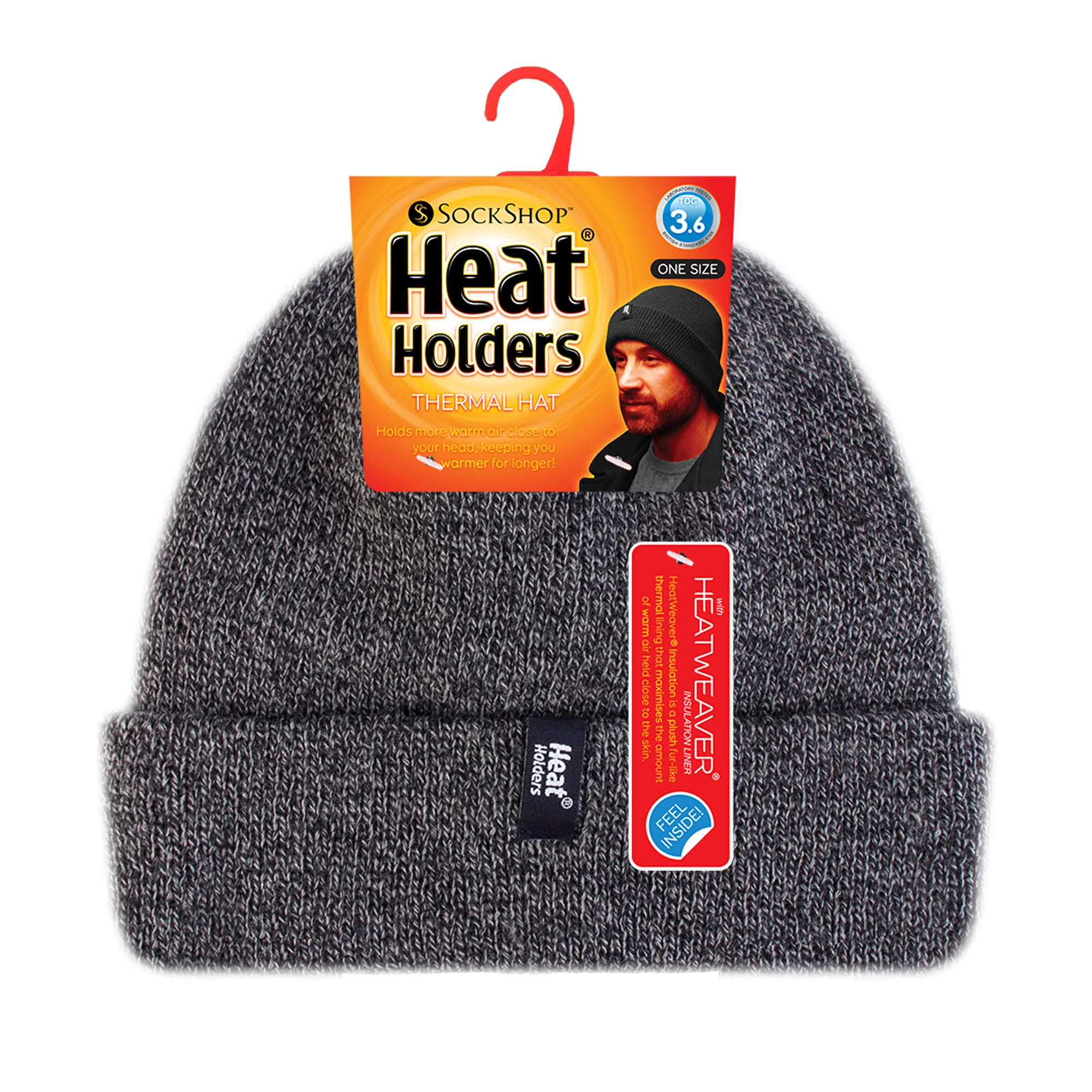 Mens 3.6 TOG Fleece Lined Thermal Turn Over Cuff Winter Beanie Hat - Image 6