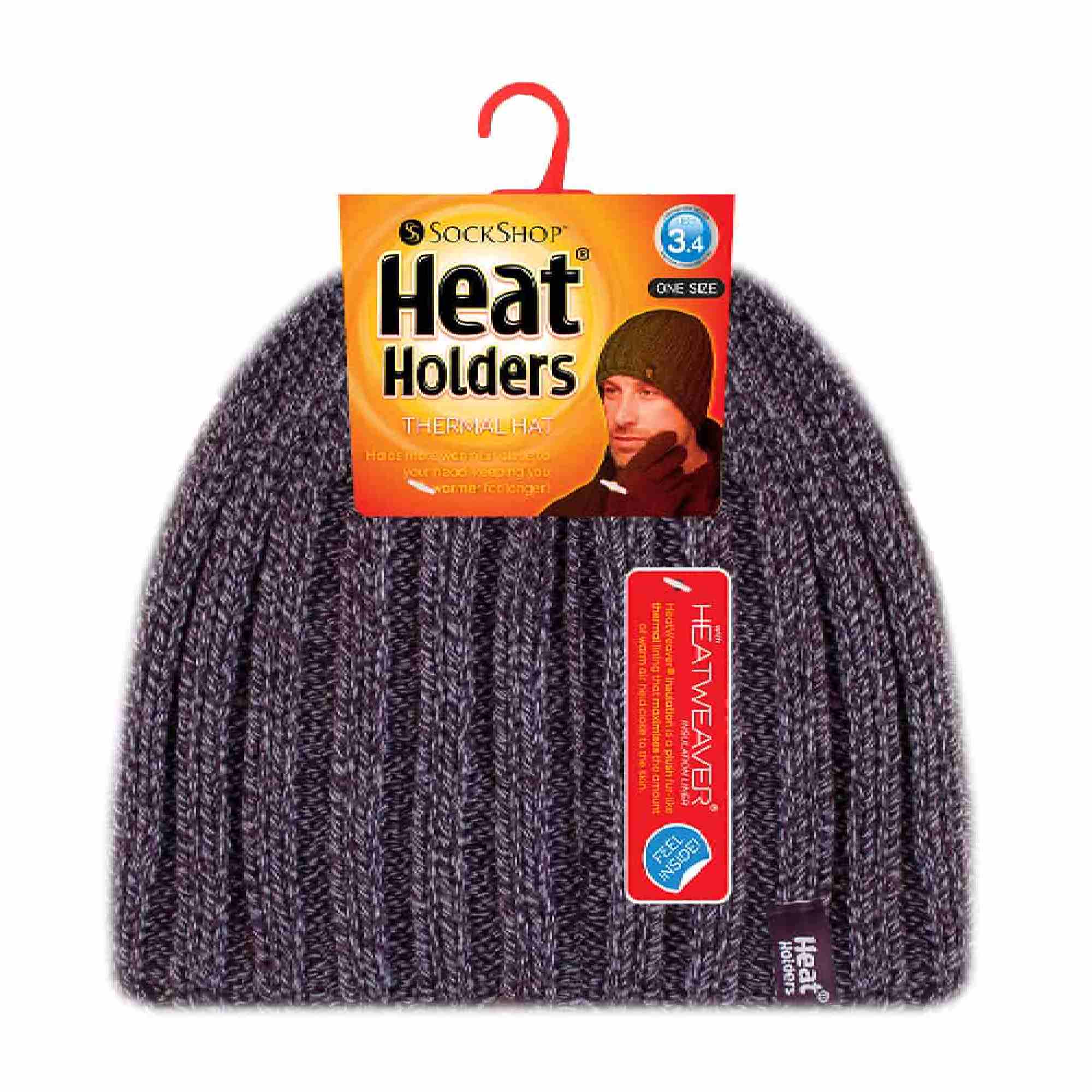 Mens 3.4 TOG Soft Fleece Lined Ribbed Knitted Thermal Winter Hat - Image 10