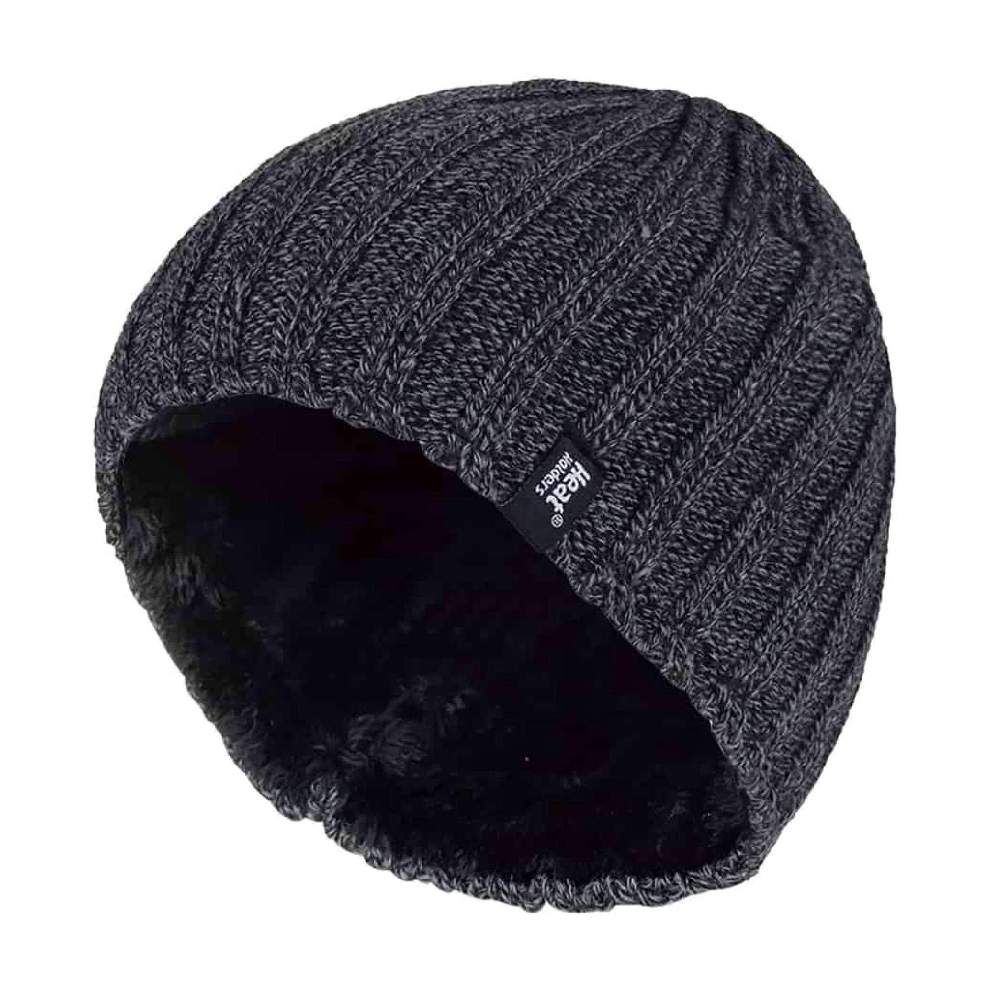 Mens 3.4 TOG Soft Fleece Lined Ribbed Knitted Thermal Winter Hat - Image 13
