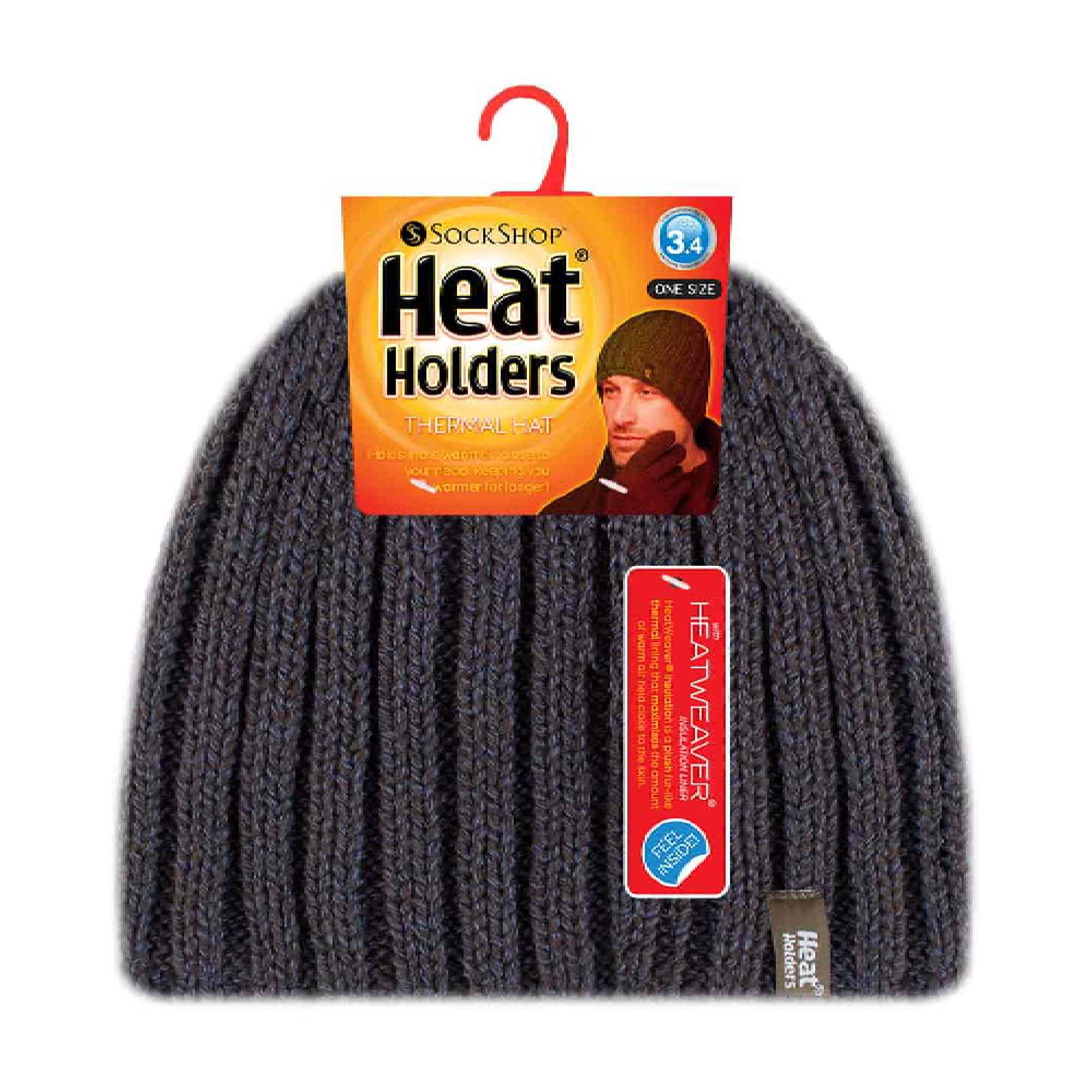 Mens 3.4 TOG Soft Fleece Lined Ribbed Knitted Thermal Winter Hat - Image 18