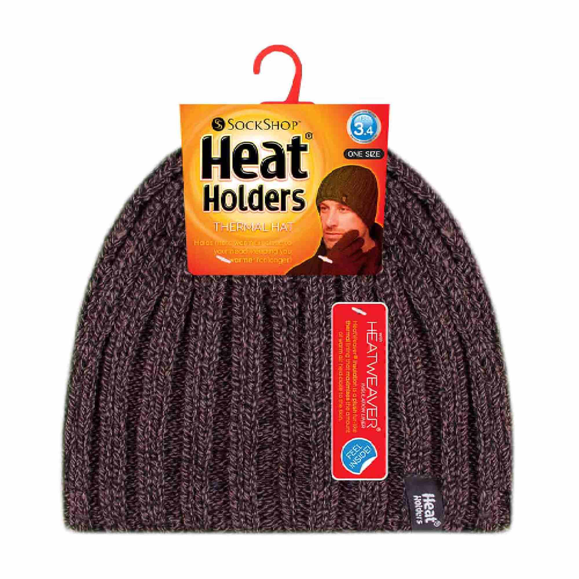 Mens 3.4 TOG Soft Fleece Lined Ribbed Knitted Thermal Winter Hat - Image 6