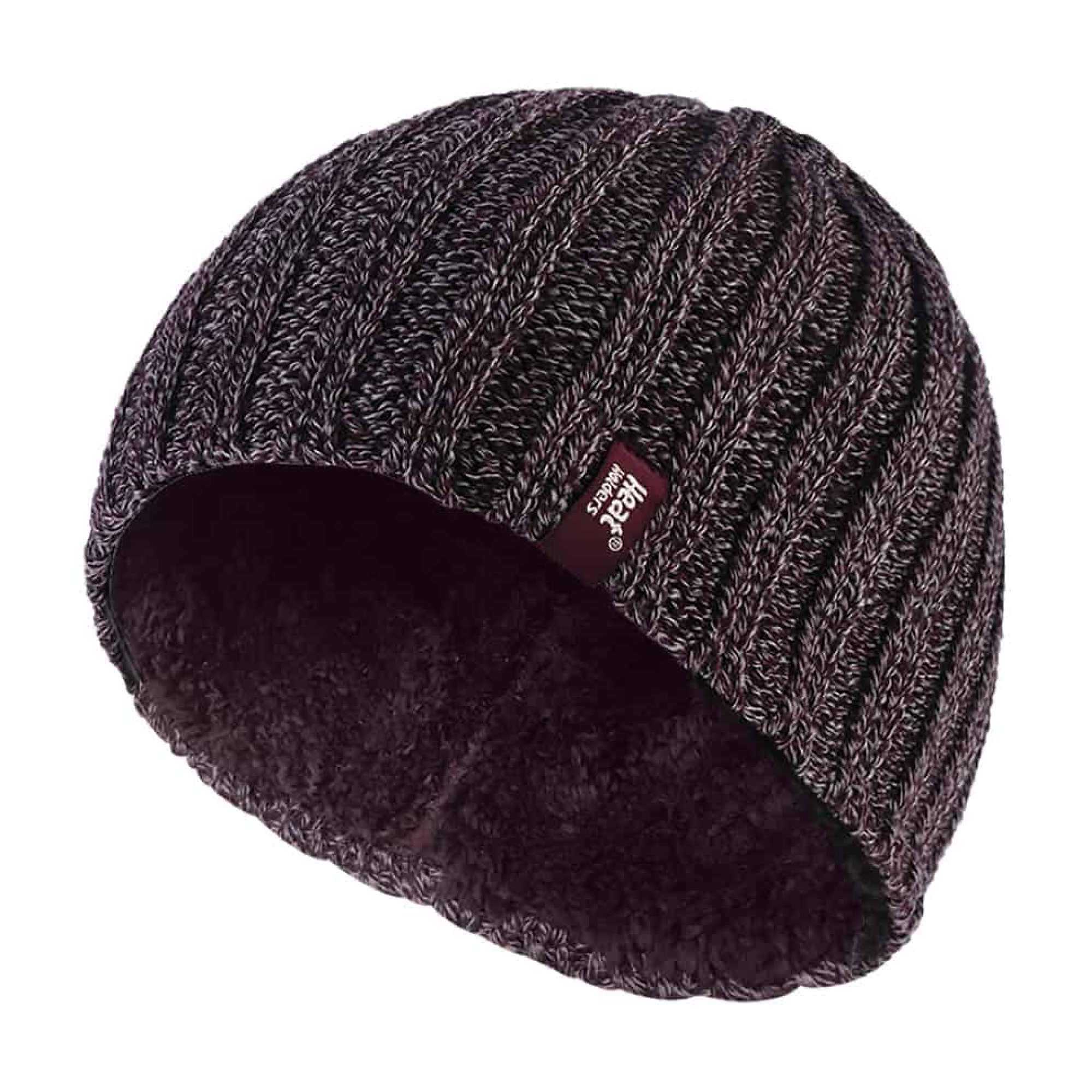 Mens 3.4 TOG Soft Fleece Lined Ribbed Knitted Thermal Winter Hat - Image 9