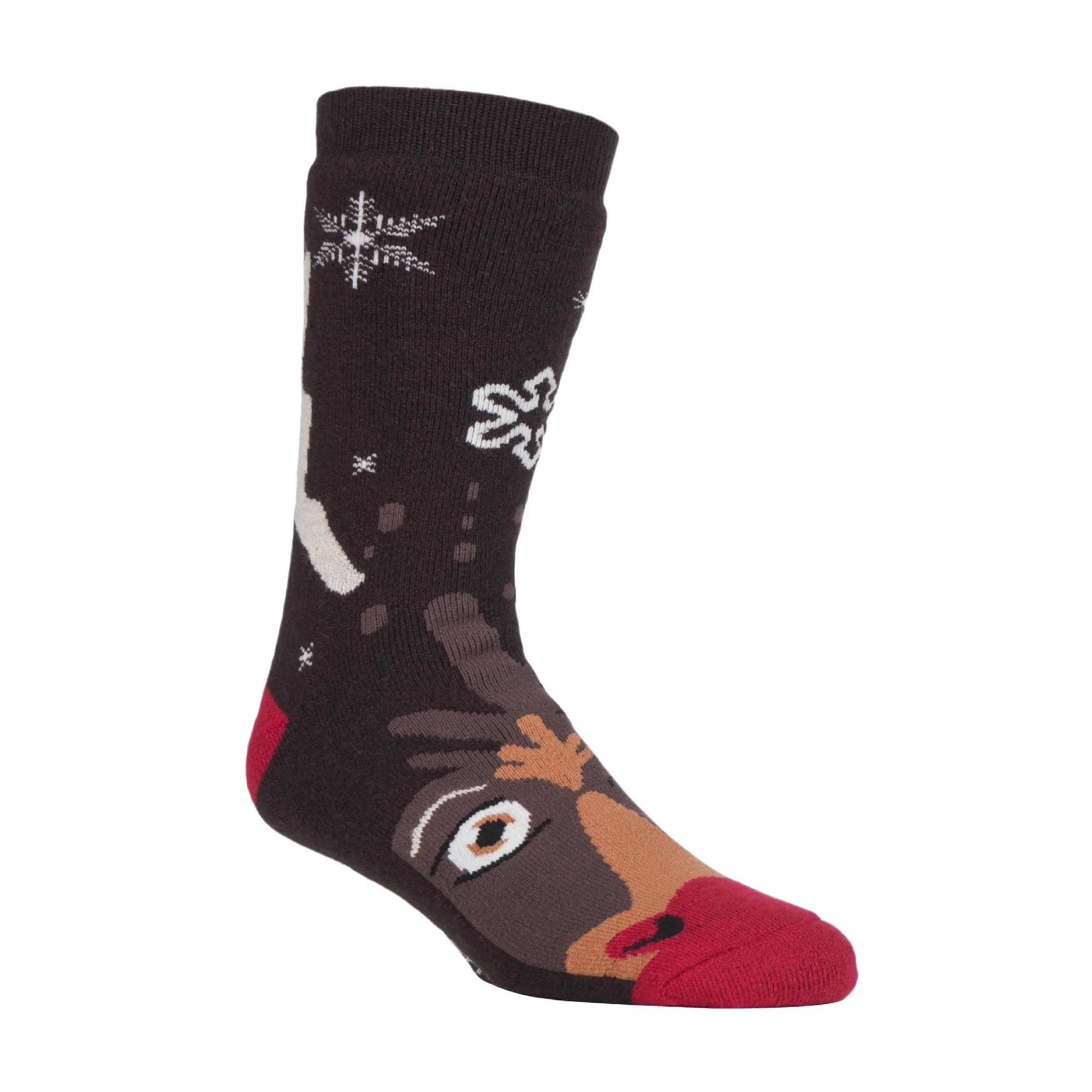 Mens Christmas Non Slip Thermal Slipper Socks with Grippers - Image 5