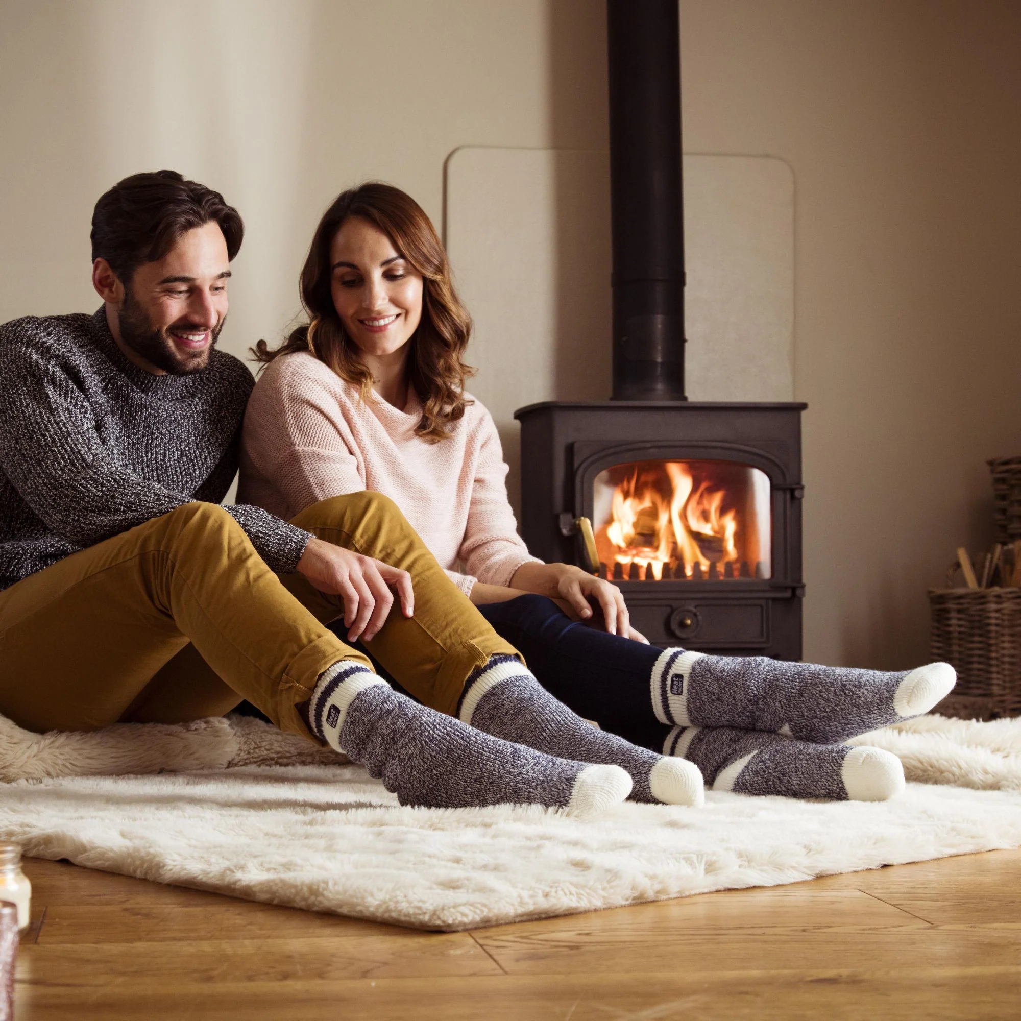 Mens Twist Patterned Thick Winter Warm Thermal Socks - Image 115