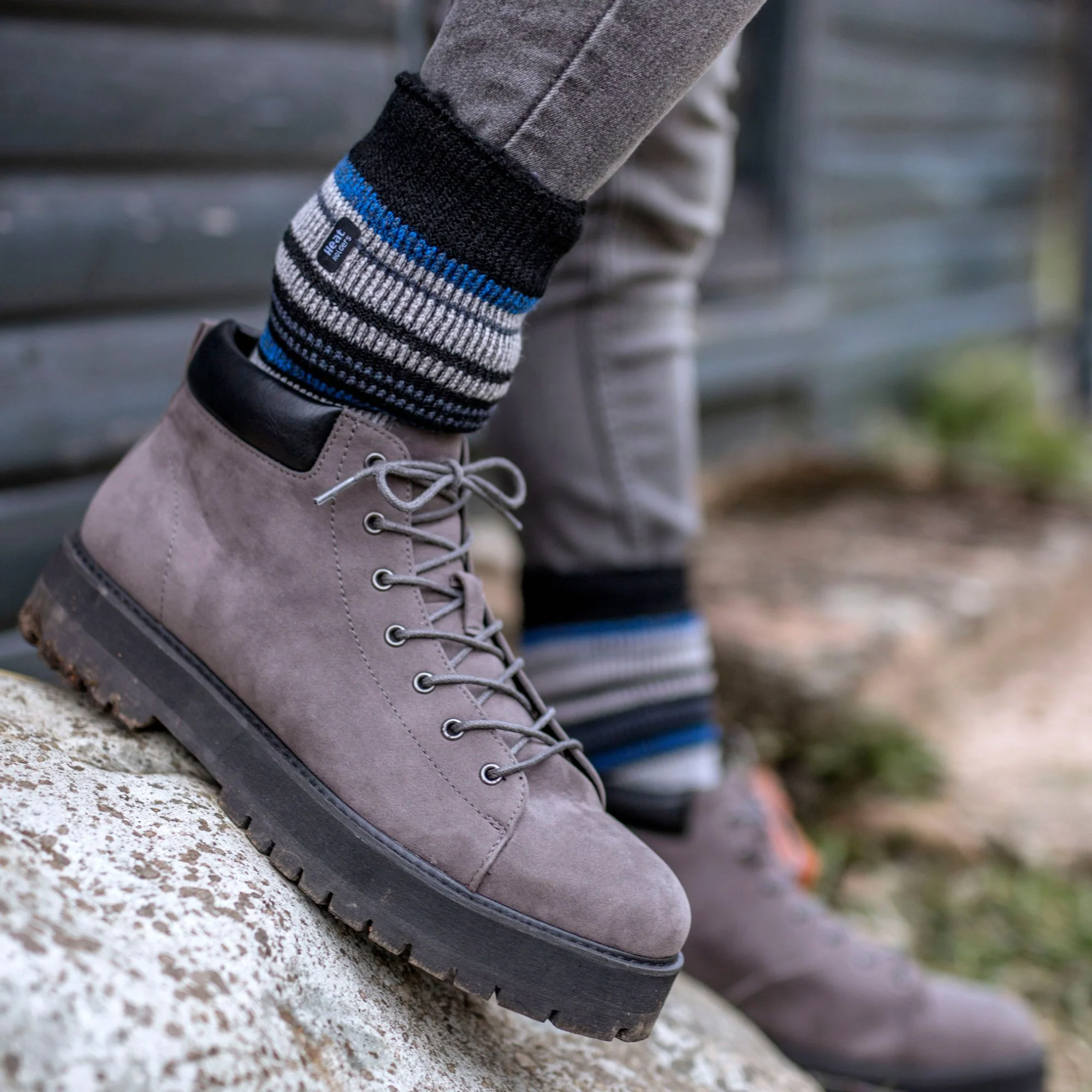 Mens Twist Patterned Thick Winter Warm Thermal Socks - Image 43