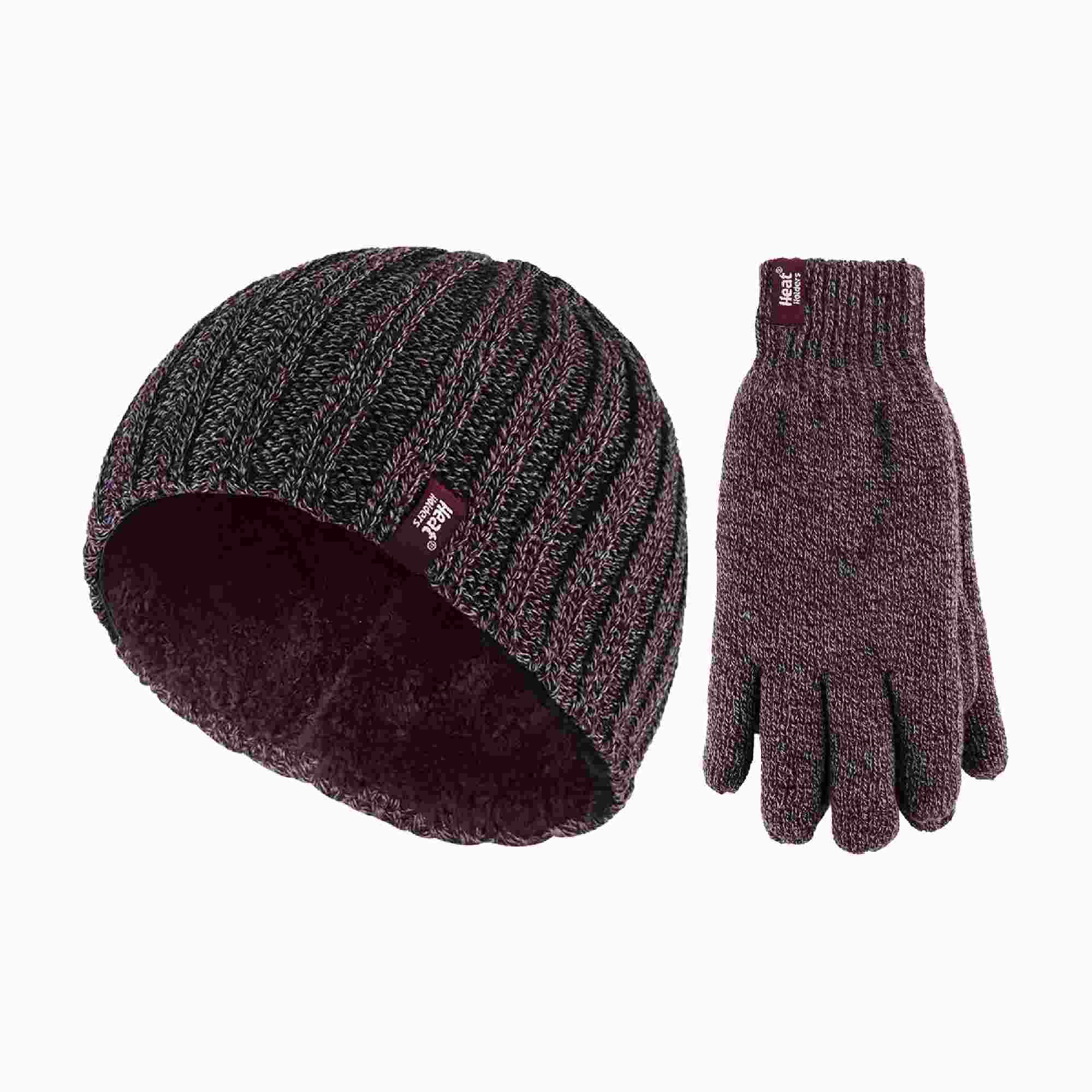 Mens Fleece Lined Thermal Hat & Glove Set for Winter - Image 7