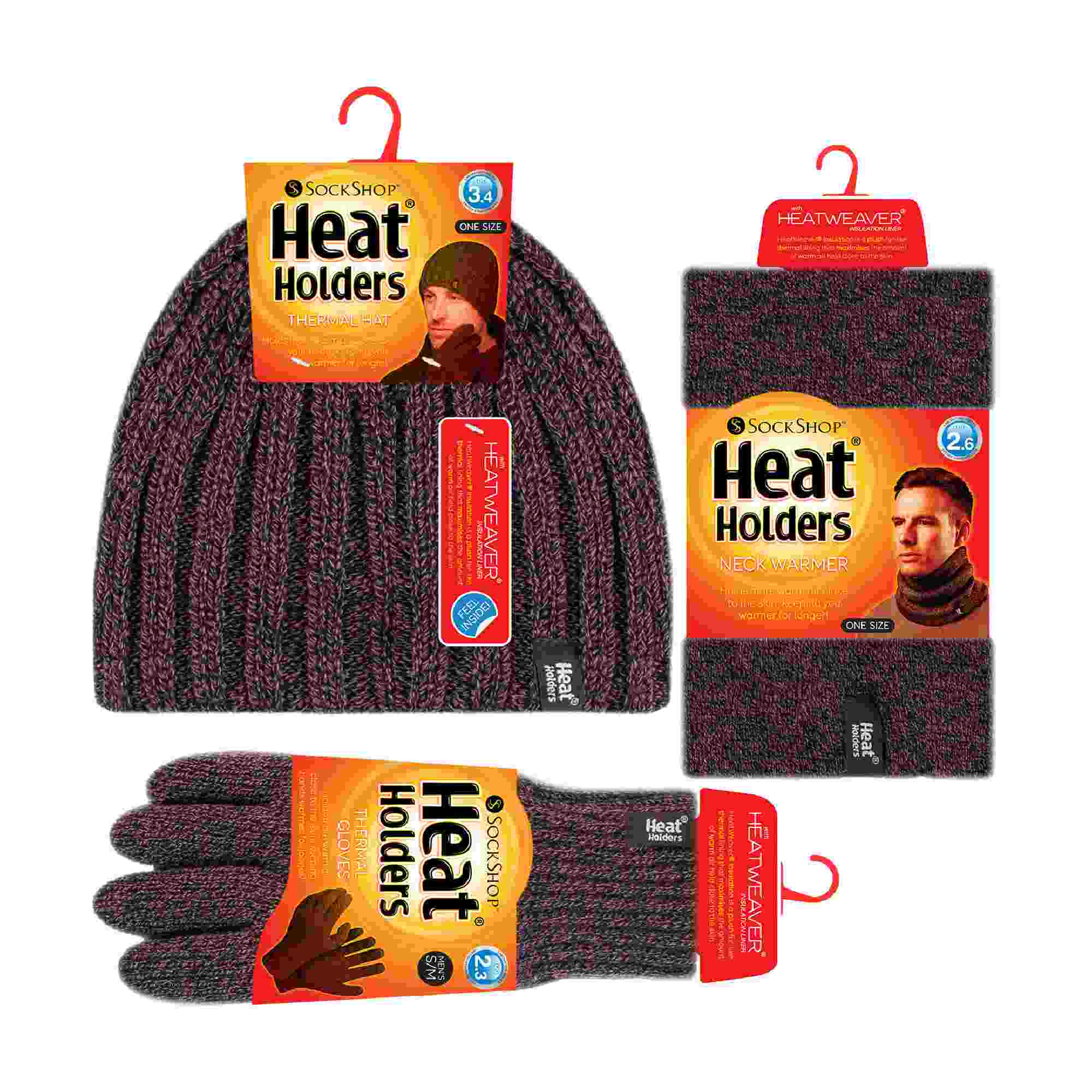 Mens Fleece Lined Thermal Hat & Gloves Set for Winter - Image 4