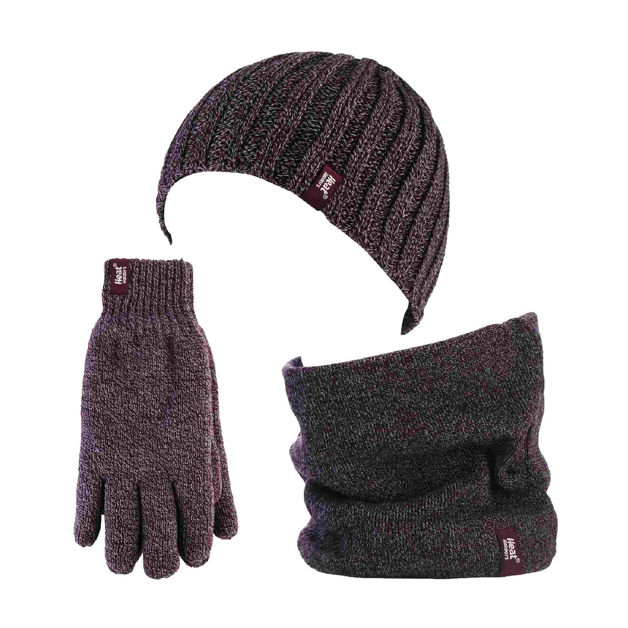 Mens Fleece Lined Thermal Hat & Gloves Set for Winter - Image 5