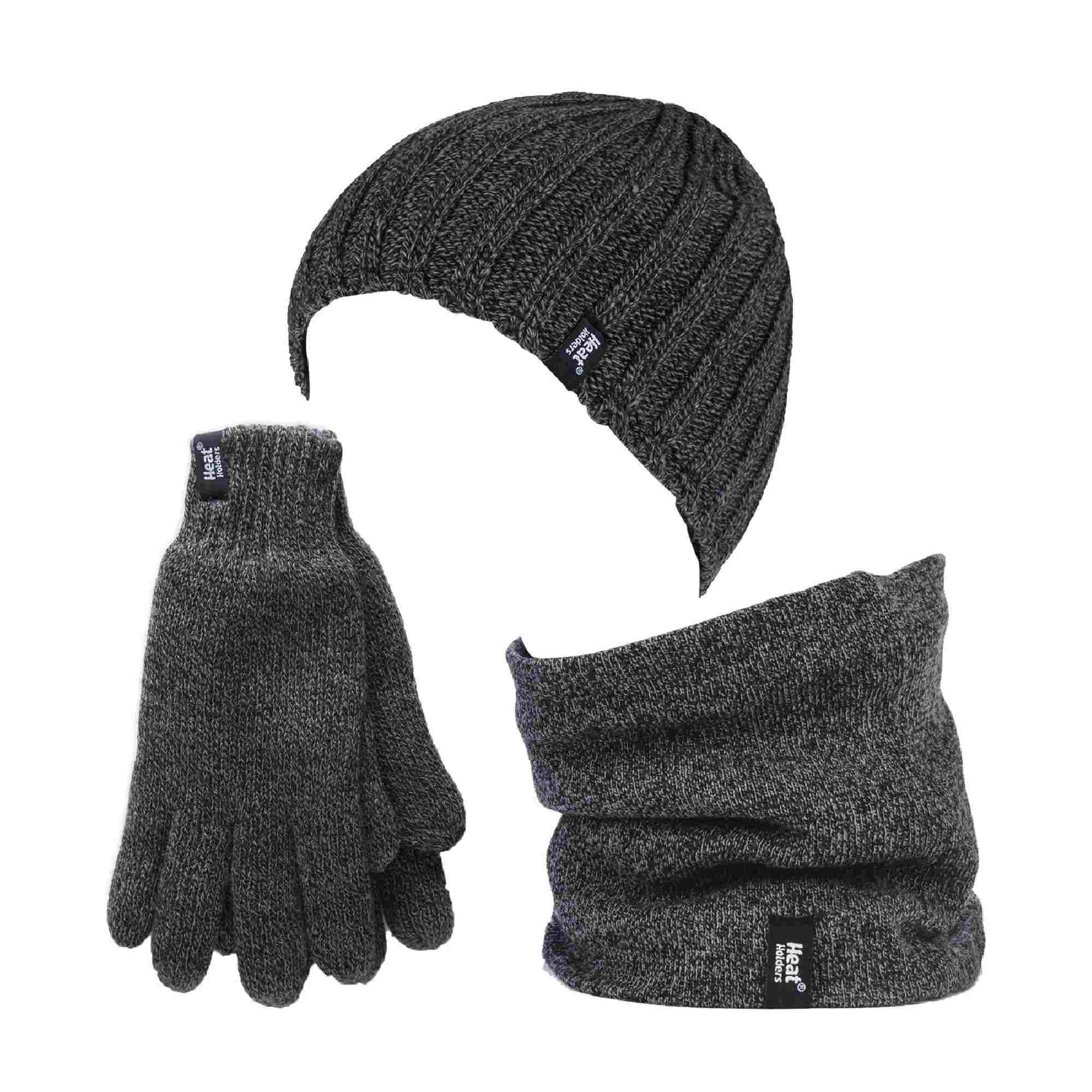 Mens Fleece Lined Thermal Hat & Gloves Set for Winter - Image 7
