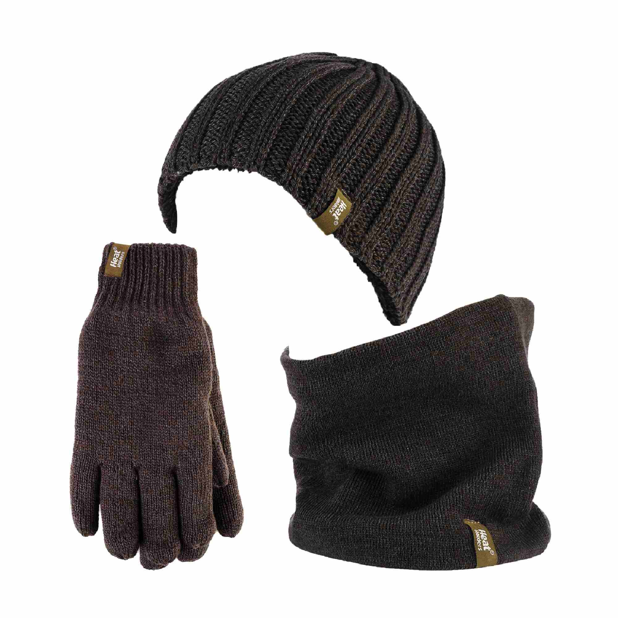 Mens Fleece Lined Thermal Hat & Gloves Set for Winter - Image 9